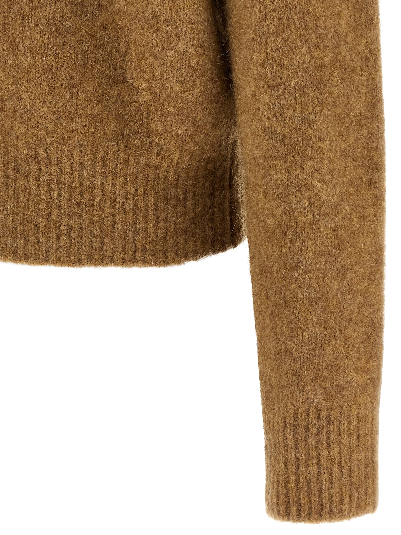 Ami Paris Beige Alpaca Leather Polo Men's Shirt