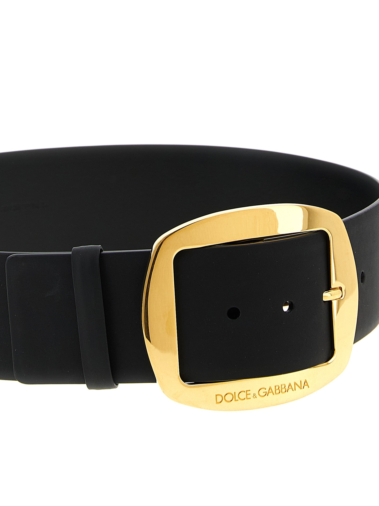 Dolce & Gabbana Black Calfskin Regular Women's Belt
