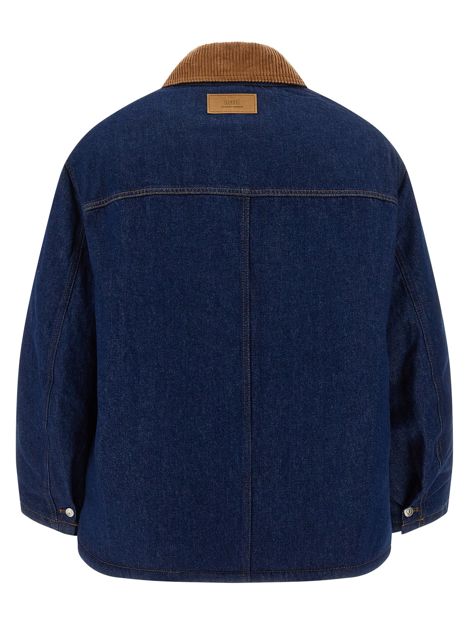 Ami Paris Blue Cotton Denim Men's Jacket
