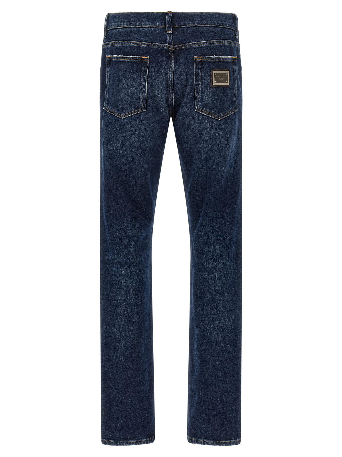 Dolce & Gabbana Blue Cotton Straight-Leg Men's Jeans