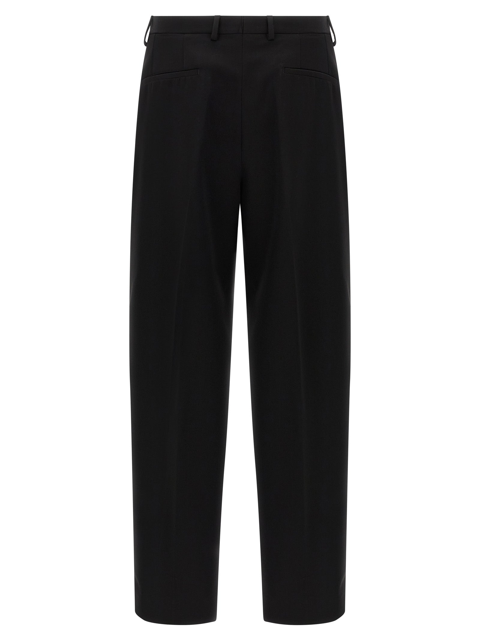 Dolce & Gabbana Black Virgin Wool Dress Men's Pants