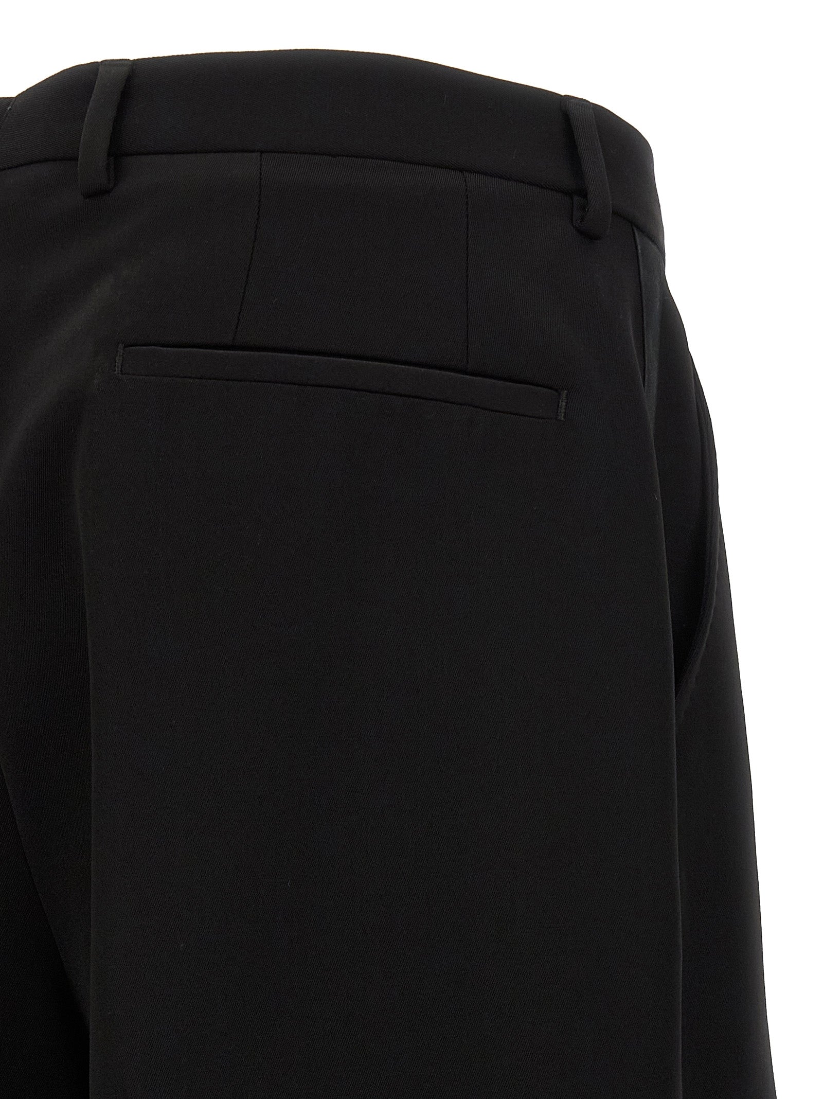 Dolce & Gabbana Black Virgin Wool Dress Men's Pants
