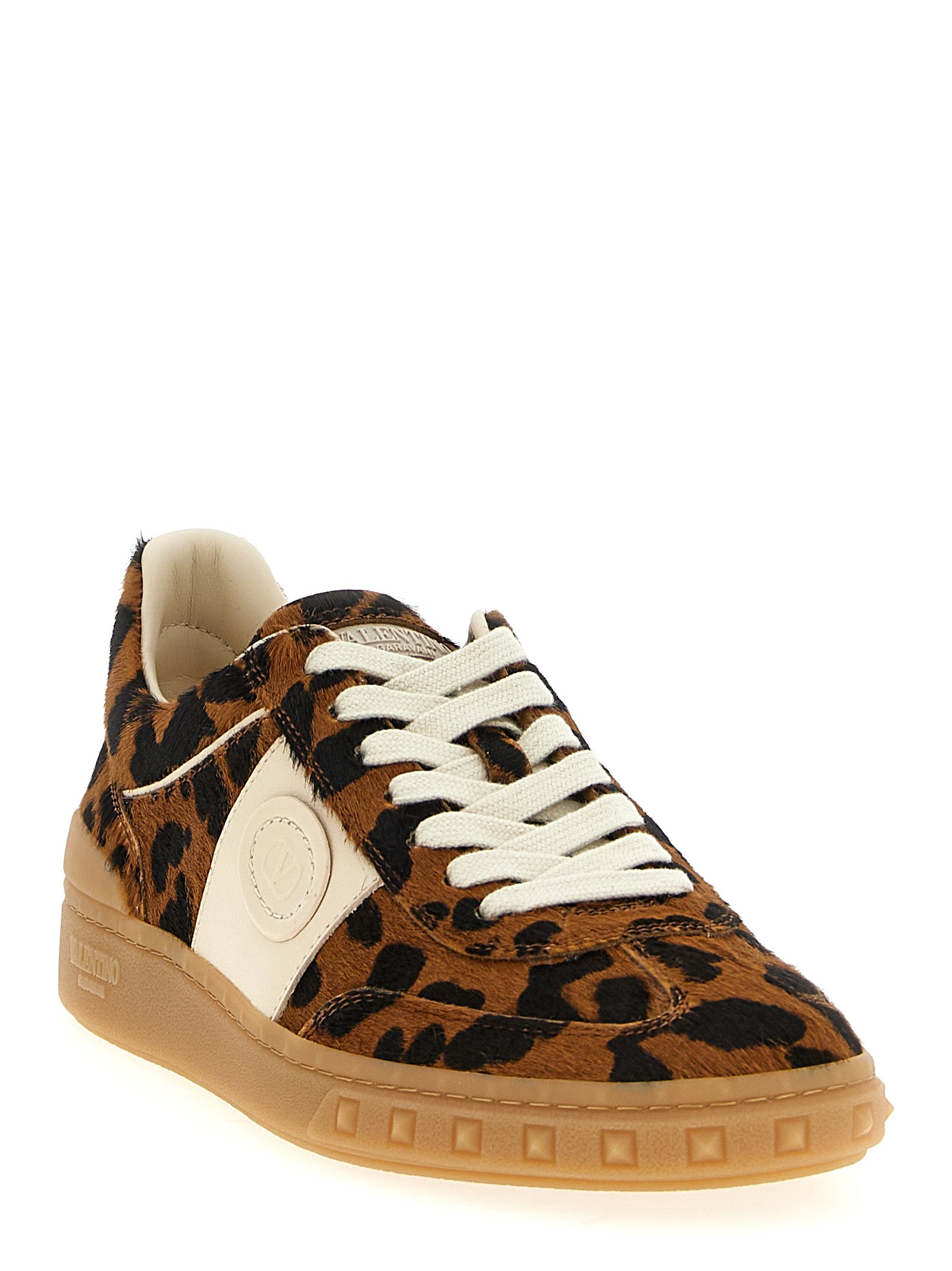 Valentino Garavani Brown Calfskin Low Top Women's Sneakers