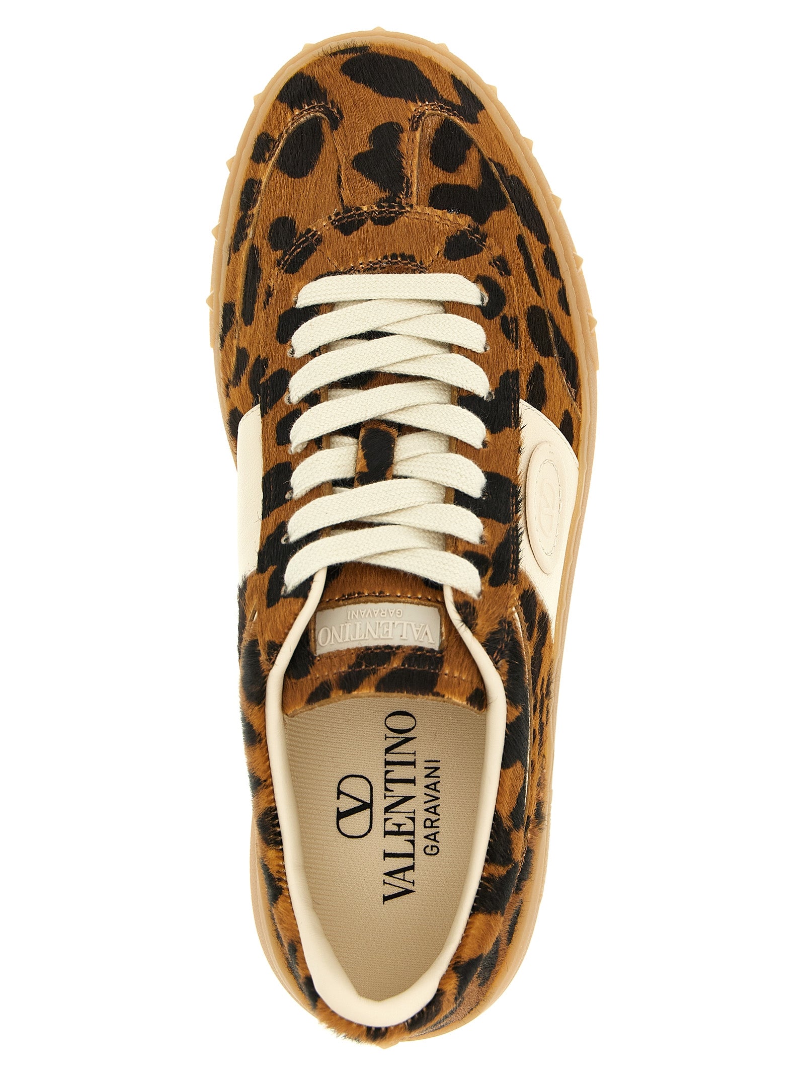 Valentino Garavani Brown Calfskin Low Top Women's Sneakers