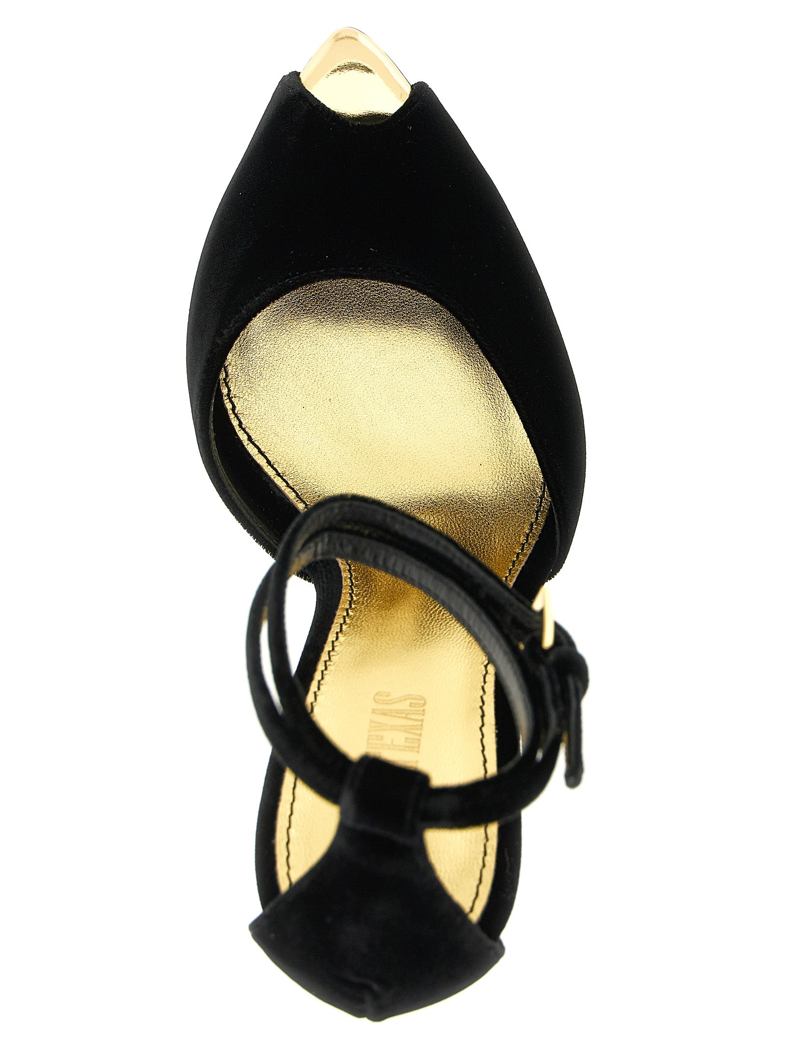 Paris Texas Black Viscose Stiletto Heel Women's Sandals