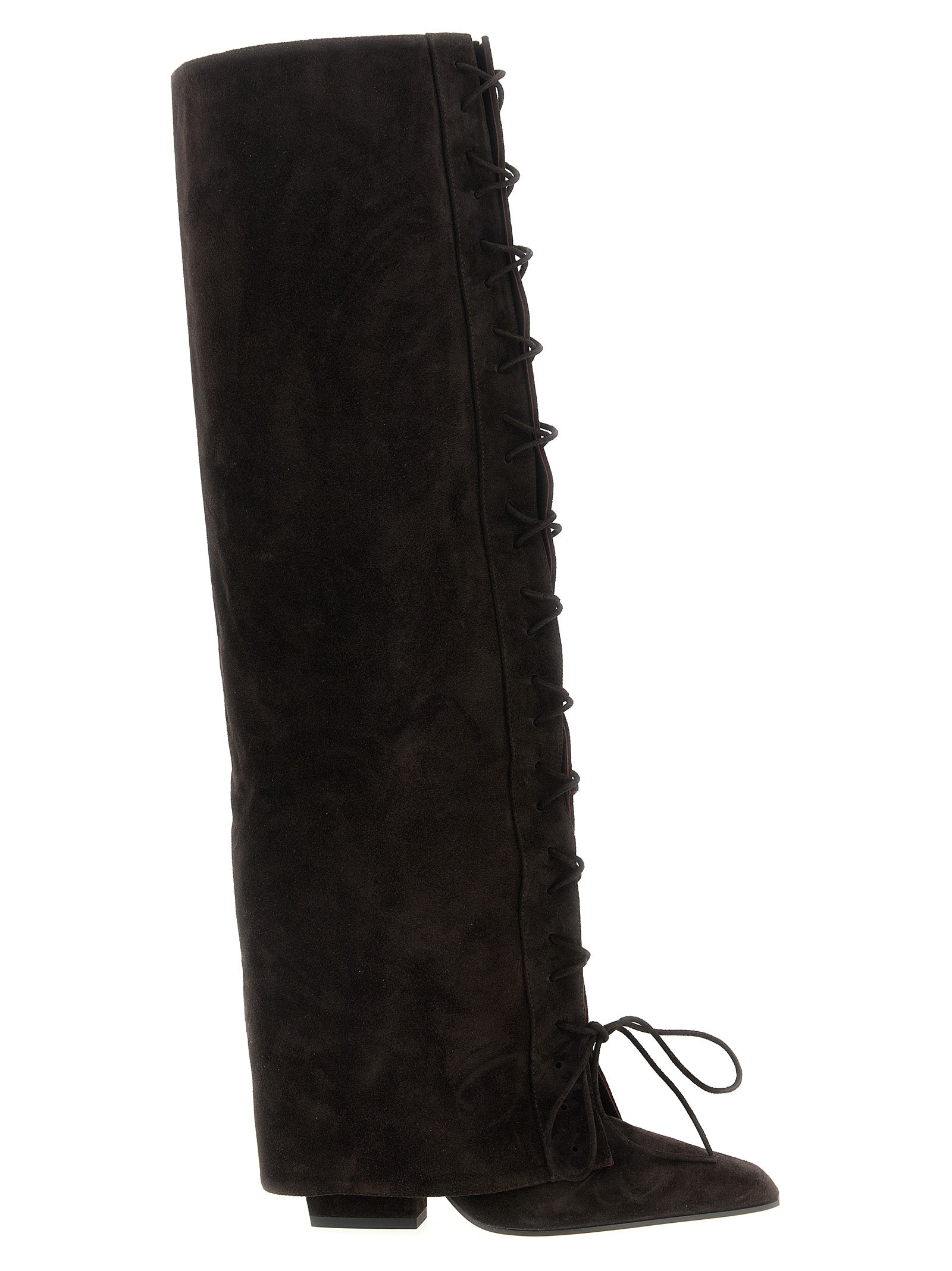 Paris Texas Brown Calfskin Over The Women's Knee