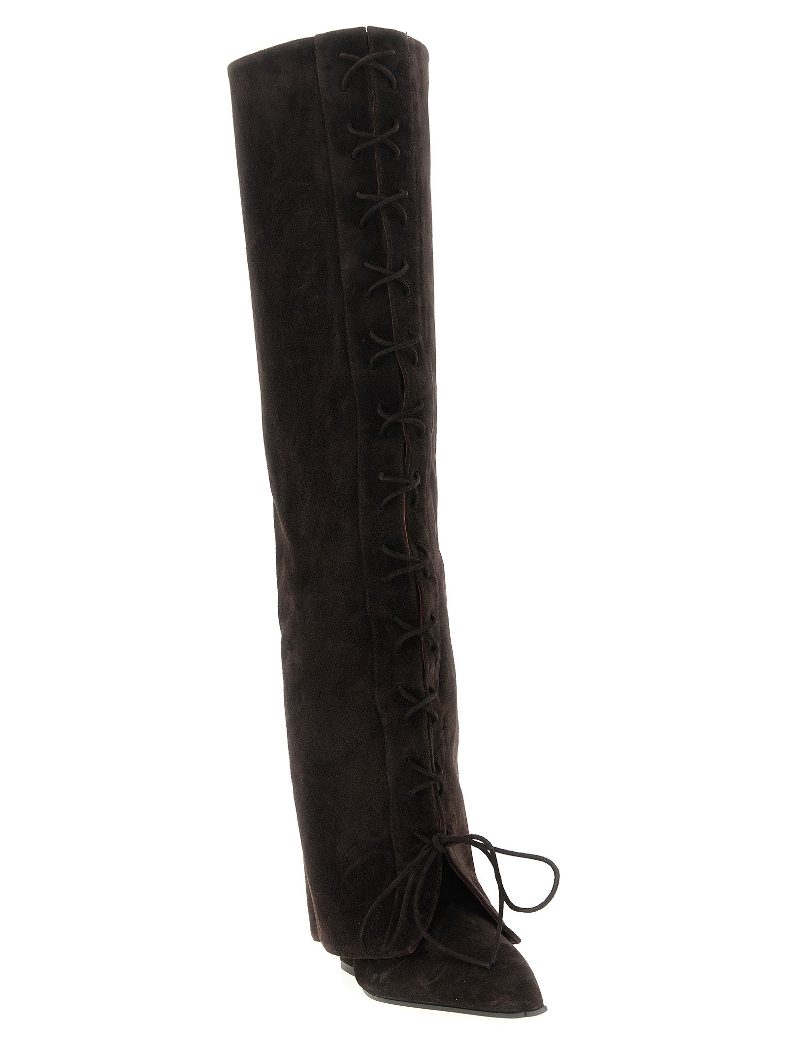 Paris Texas Brown Calfskin Over The Women's Knee