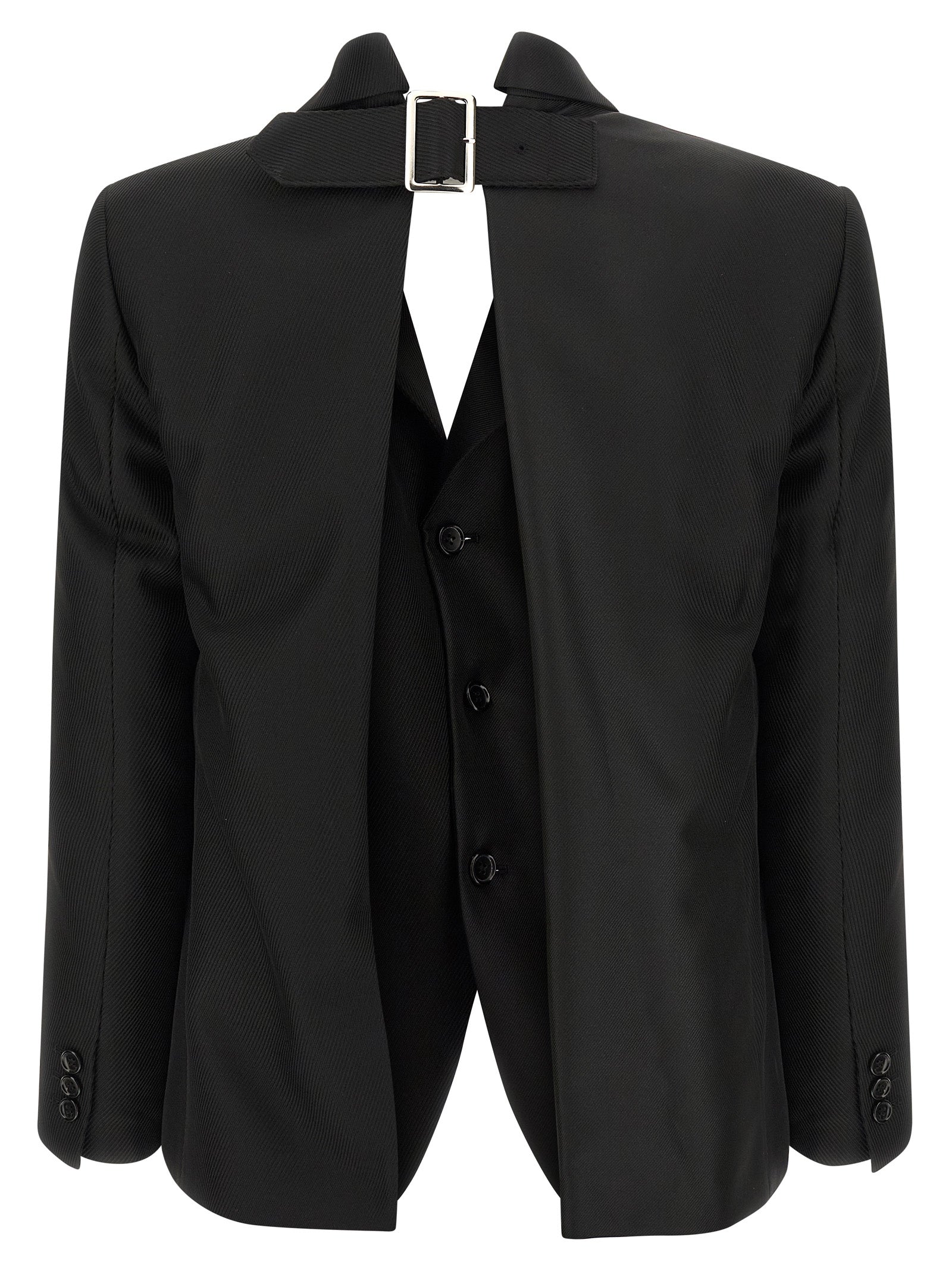 Comme Des Garçons Black Polyester Women's Blazer