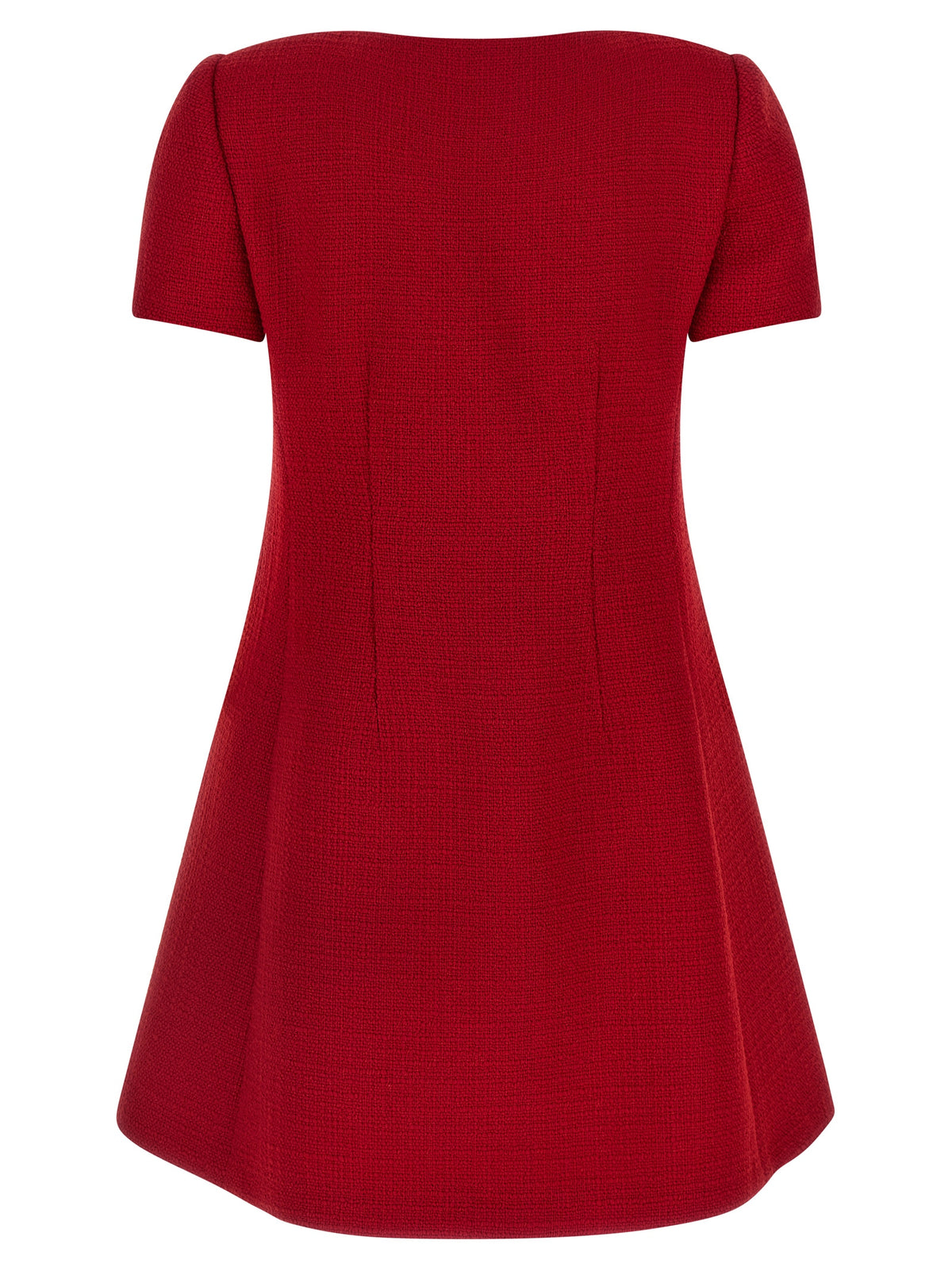 Valentino Garavani Red Virgin Wool Short Women's Dress