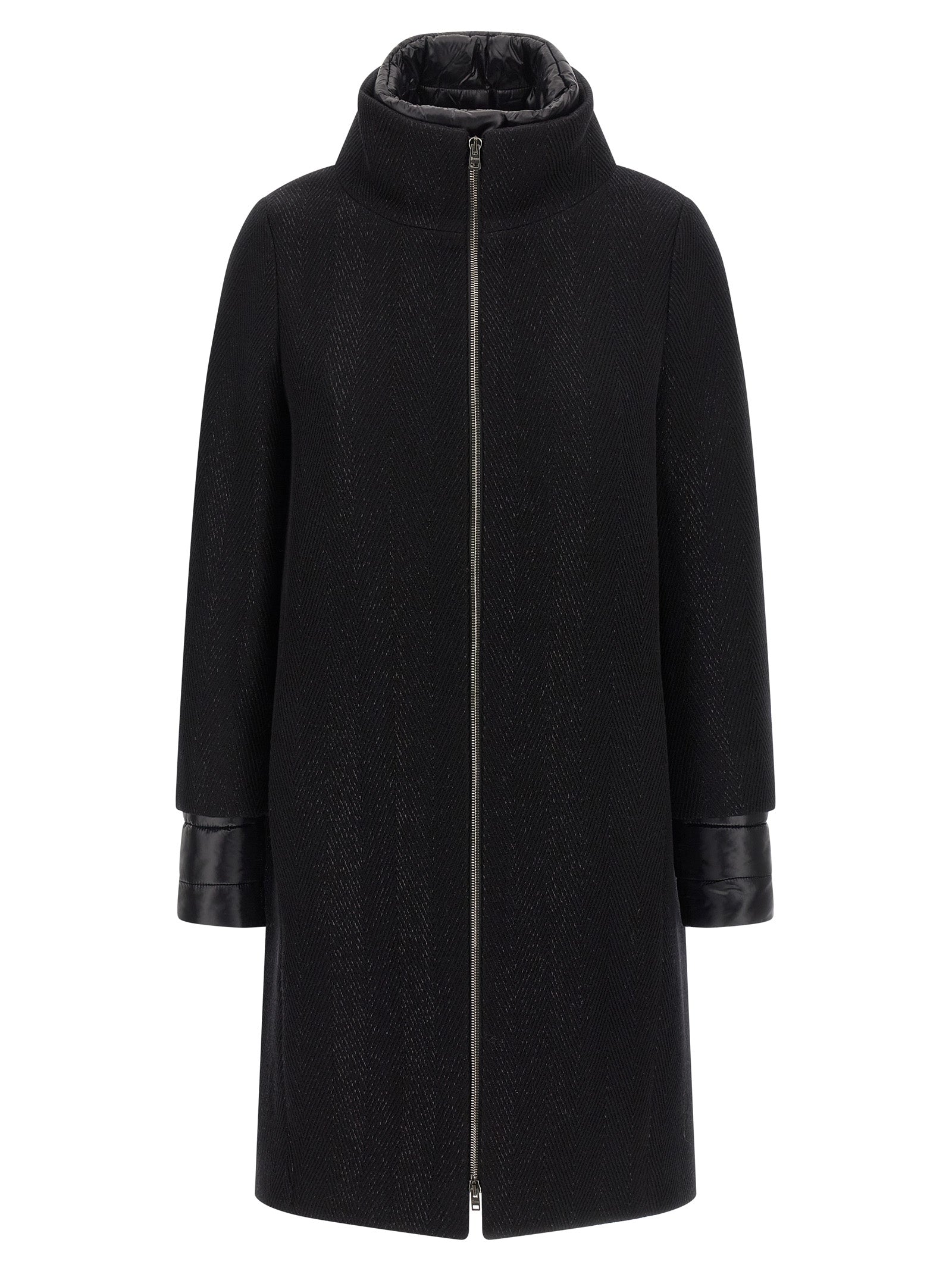 Herno Black Wool Women's Coat