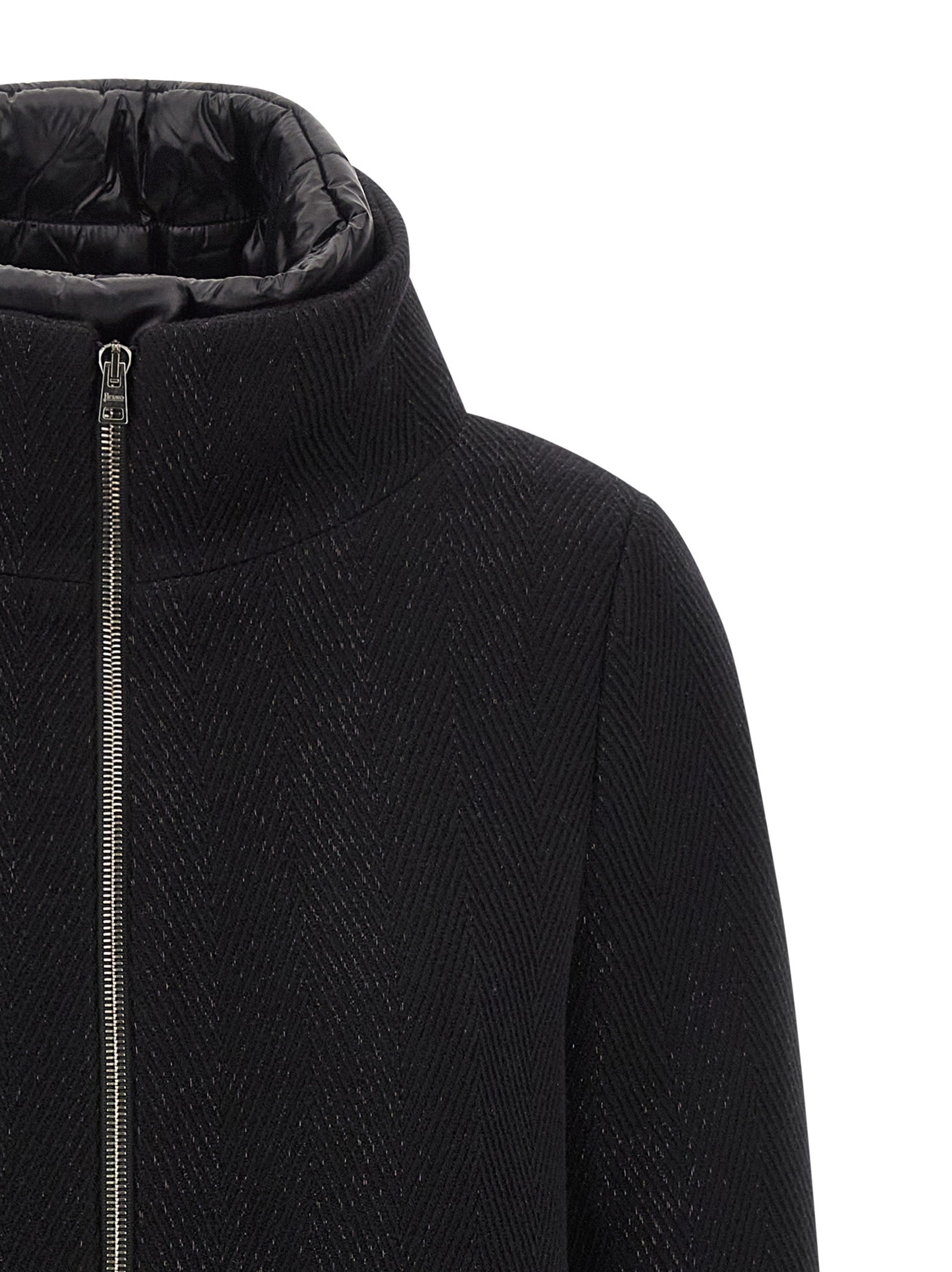 Herno Black Wool Women's Coat