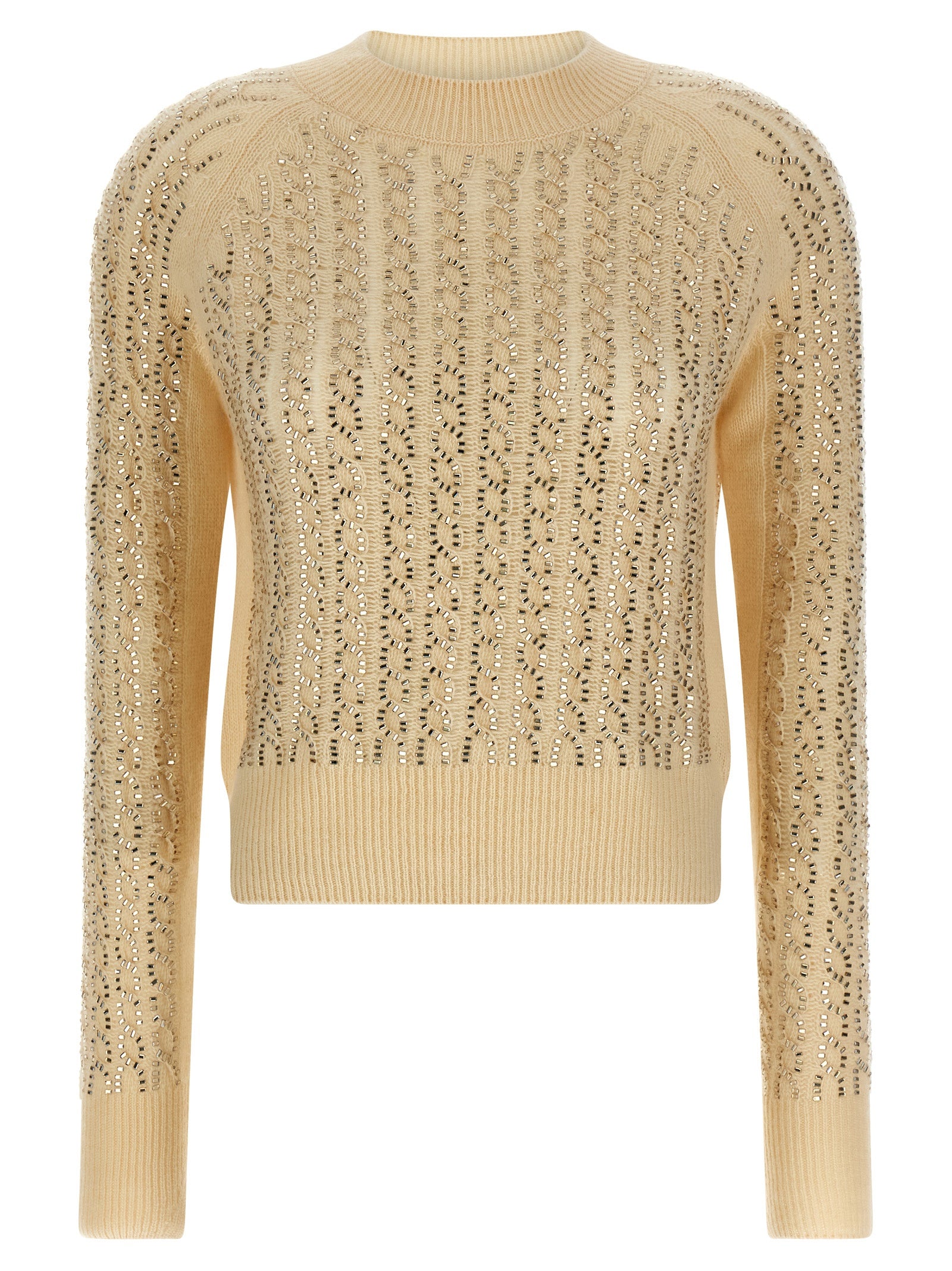 Ermanno Scervino Beige Virgin Wool Women's Cardigan