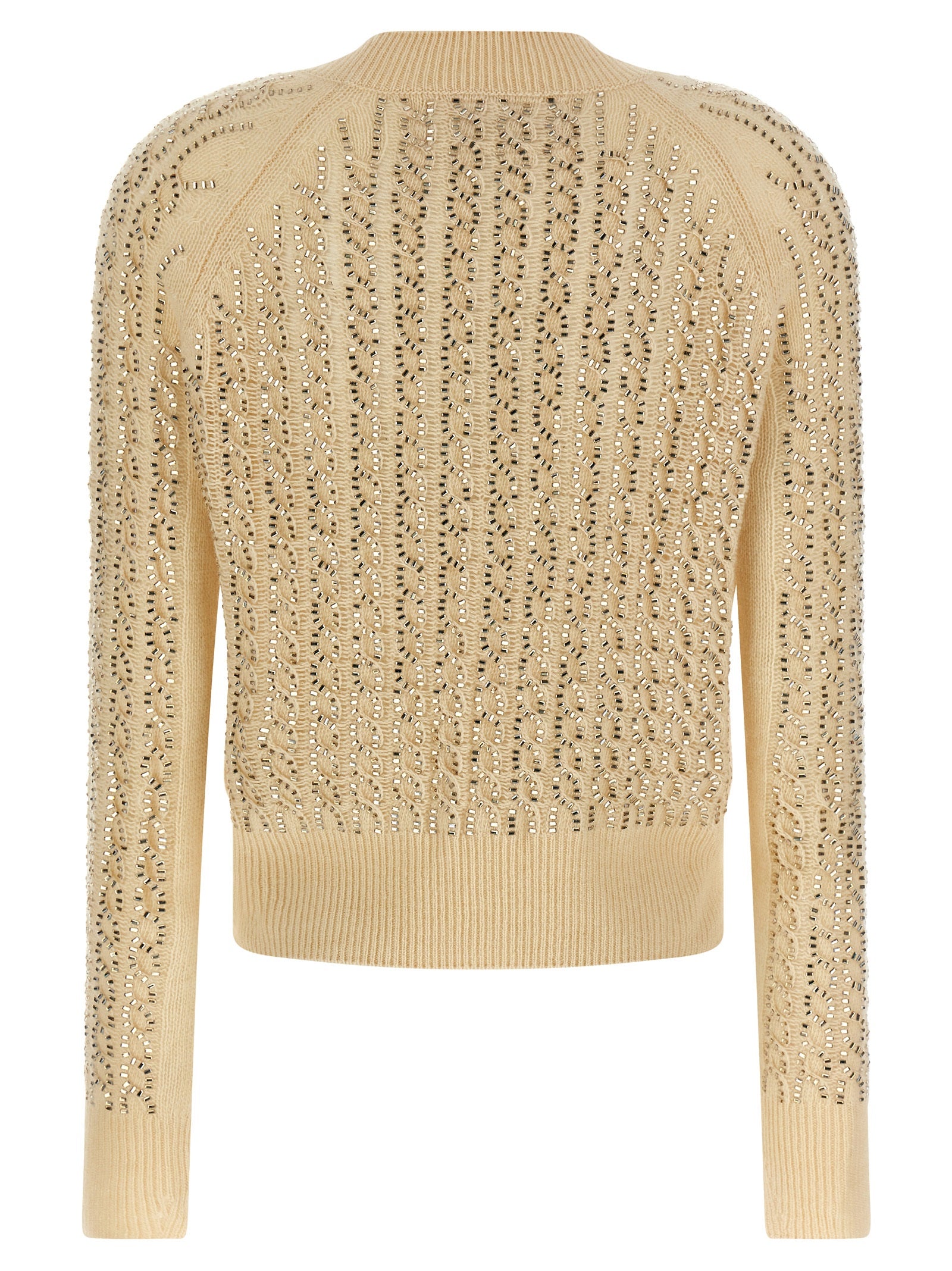 Ermanno Scervino Beige Virgin Wool Women's Cardigan