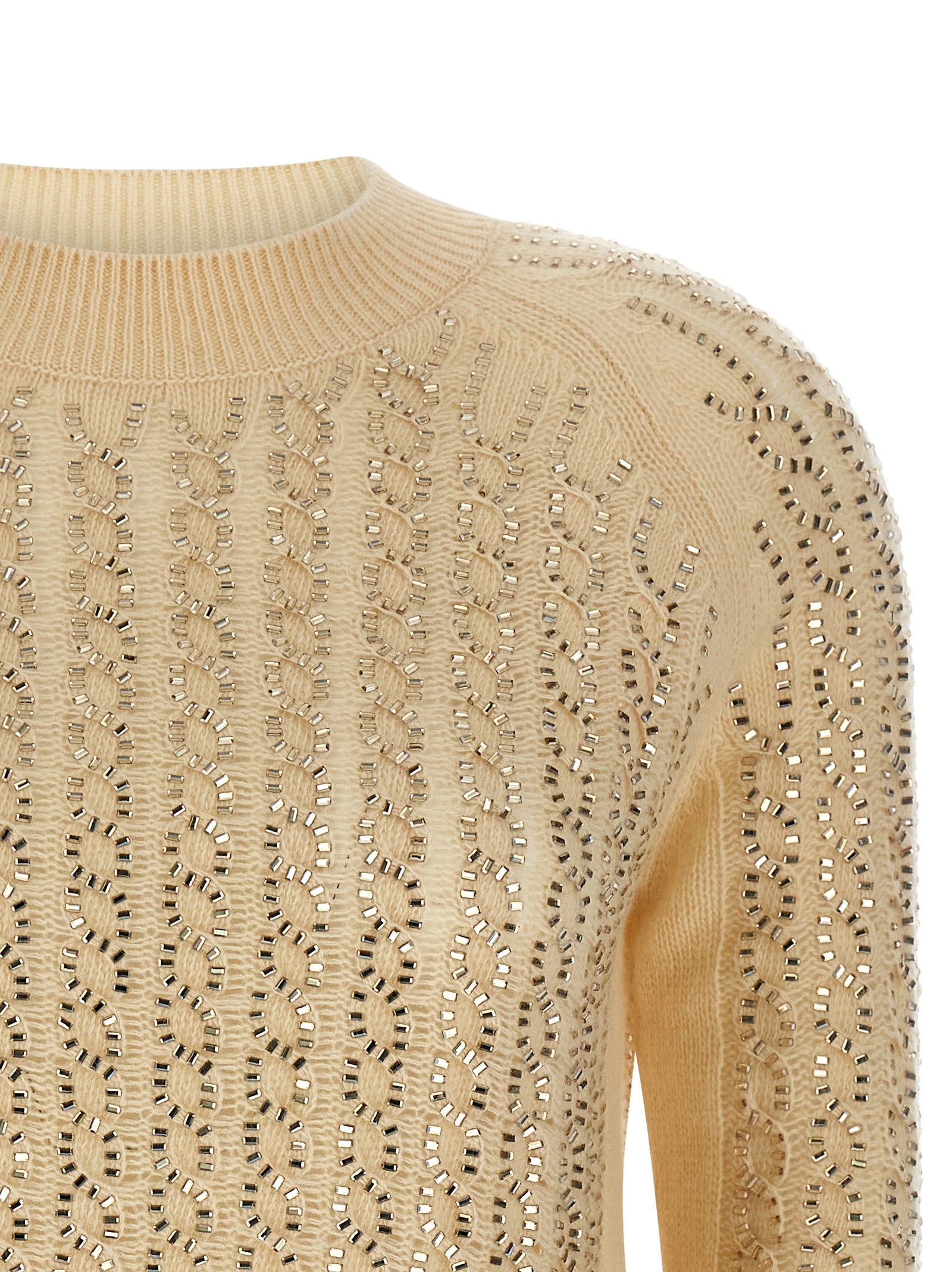 Ermanno Scervino Beige Virgin Wool Women's Cardigan