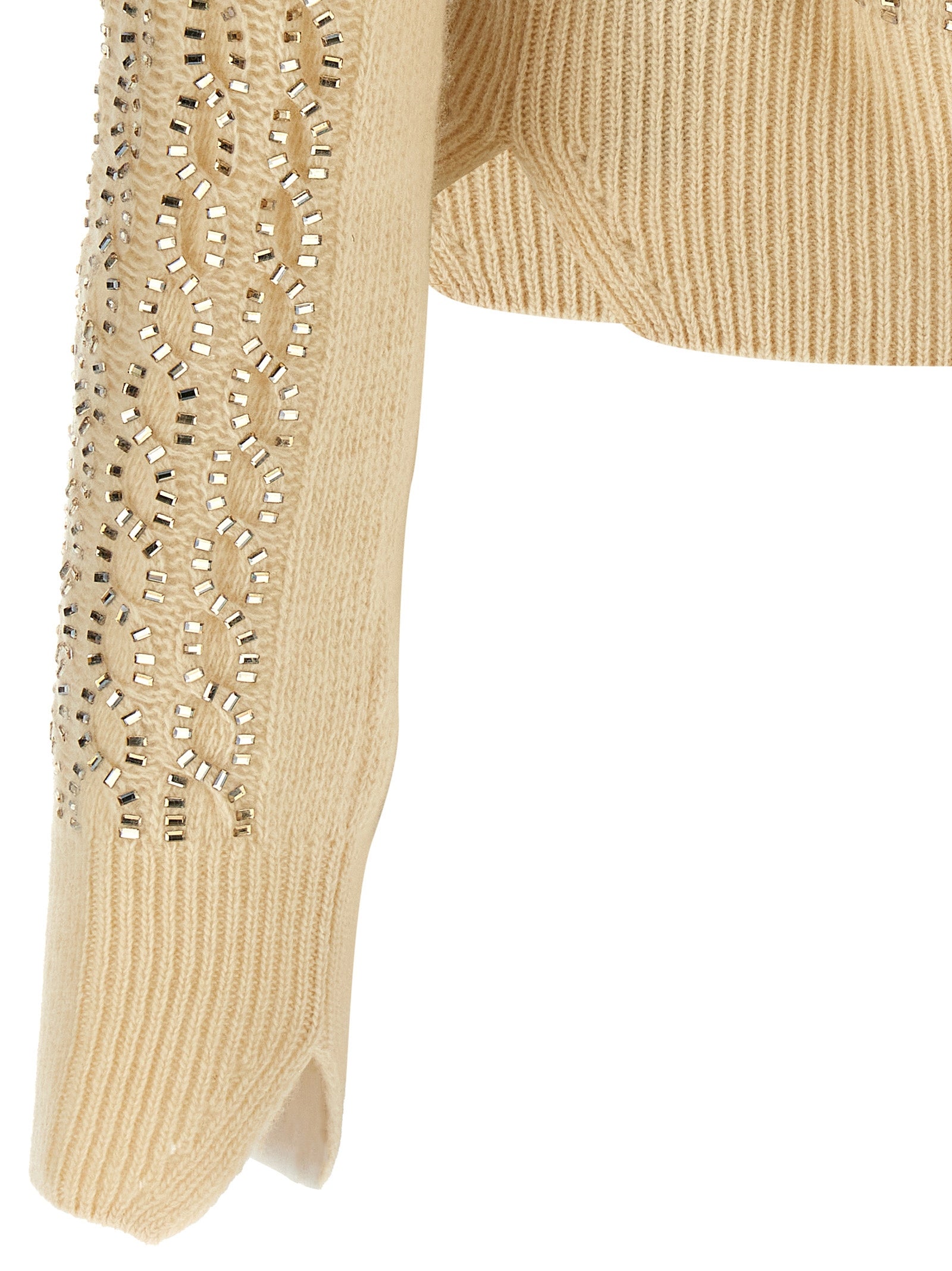 Ermanno Scervino Beige Virgin Wool Women's Cardigan
