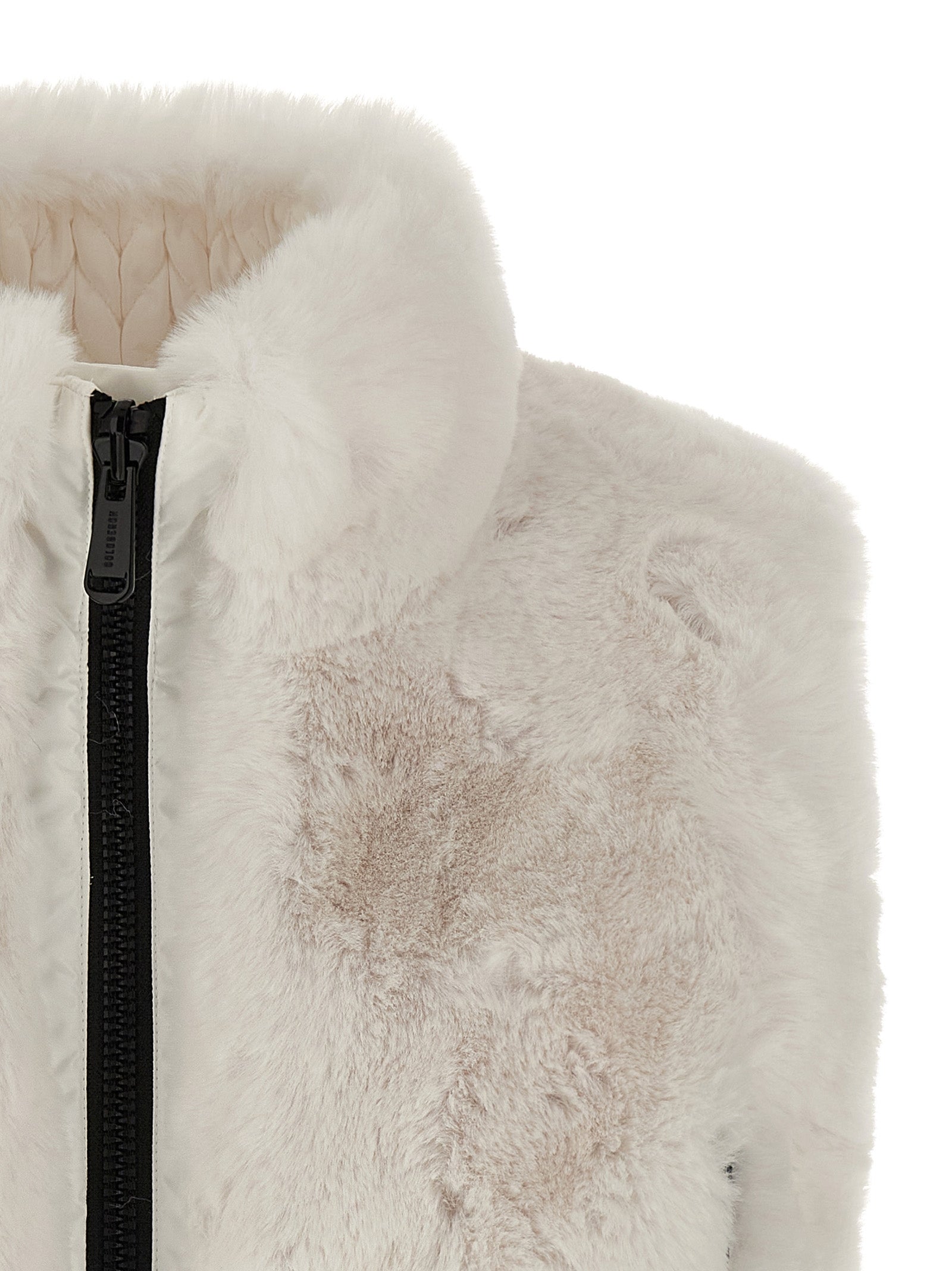 GOLDBERGH White Polyester Sleeveless Women's Jacket