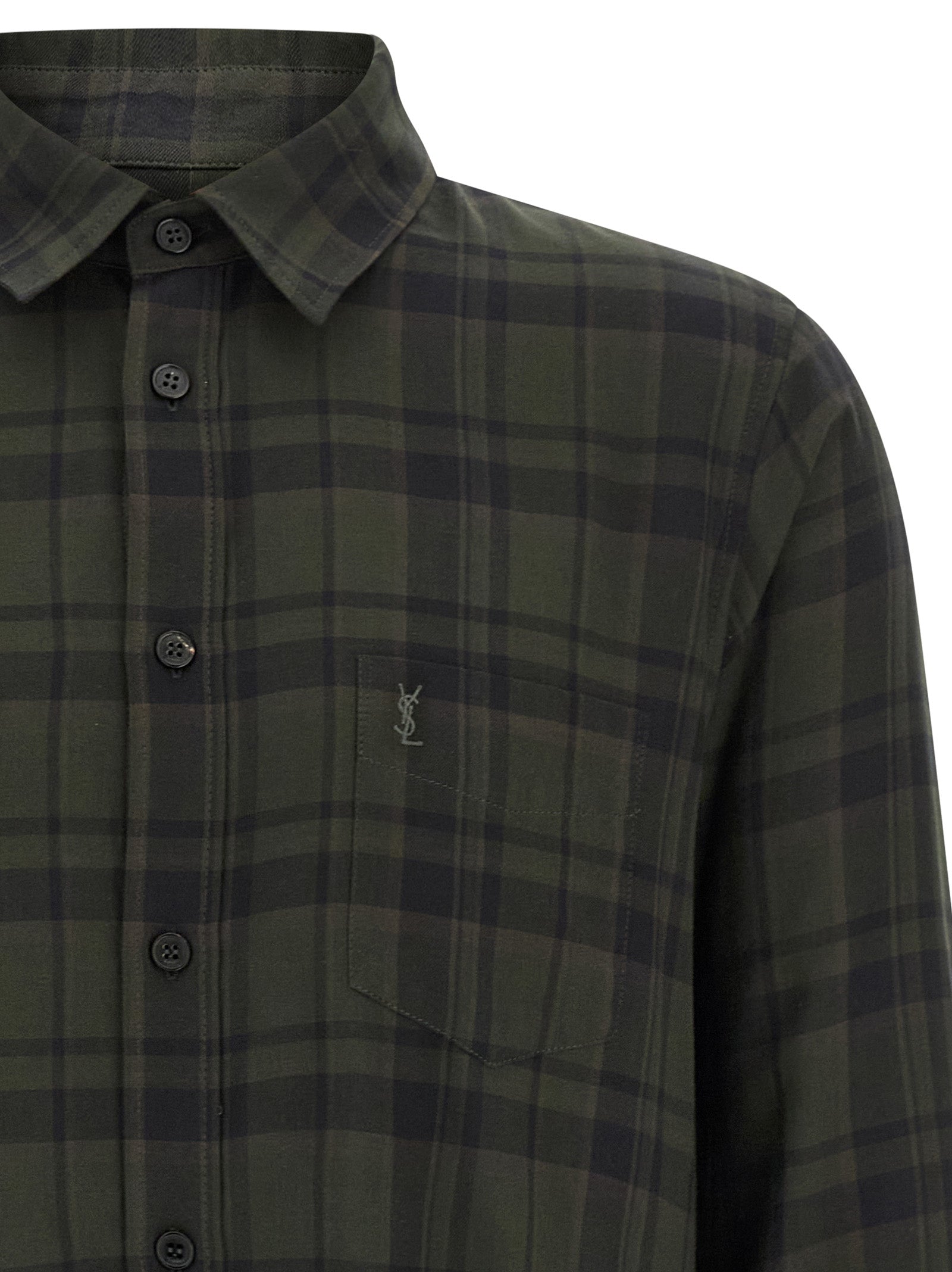 Saint Laurent Bicolor Cotton Men's Blouse