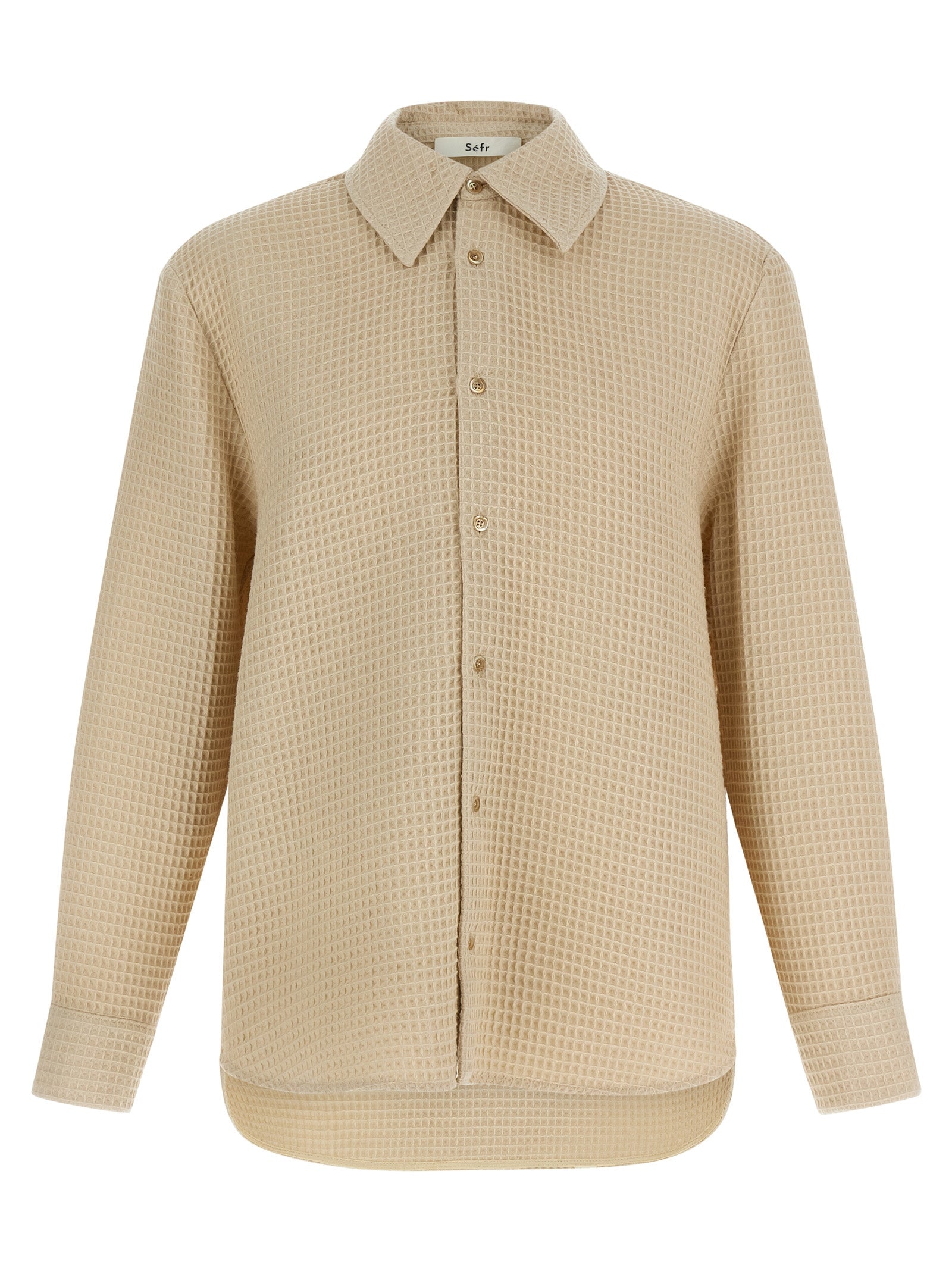 SÉFR Beige Cotton Men's Blouse