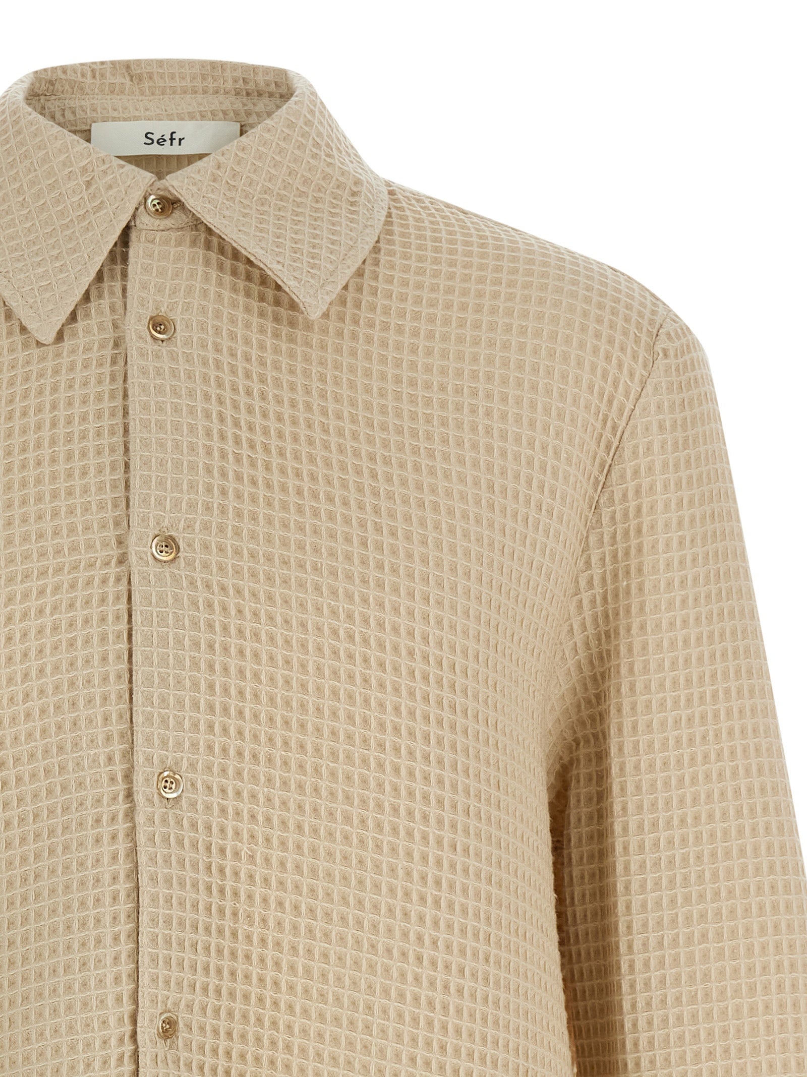 SÉFR Beige Cotton Men's Blouse