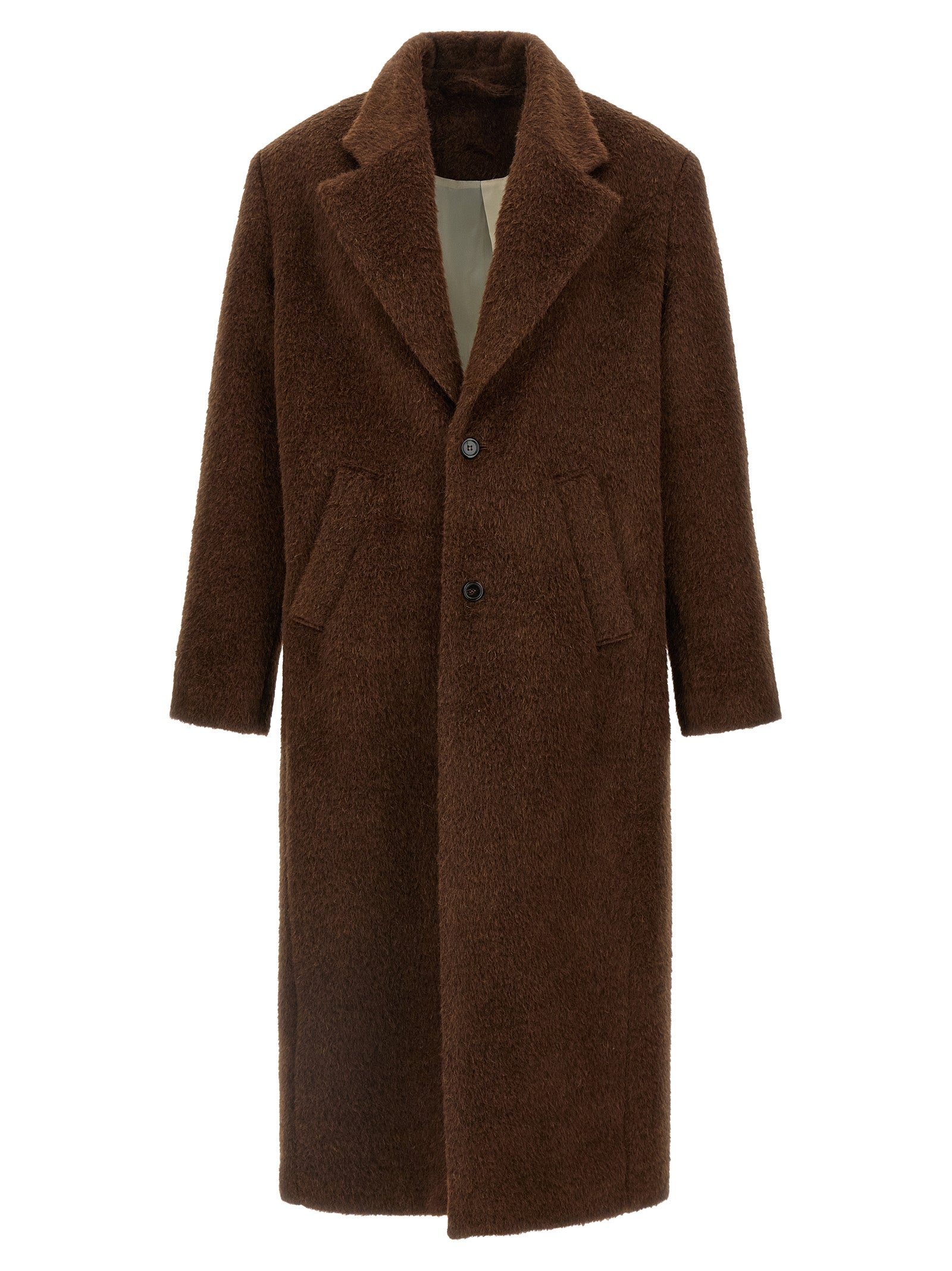 SÉFR Brown Wool Men's Coat