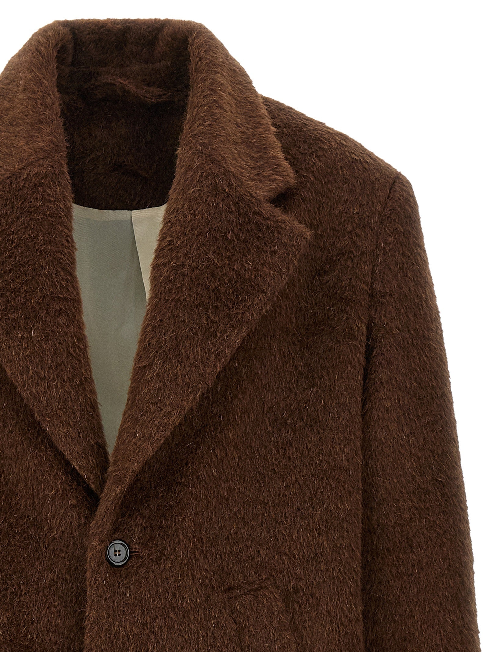 SÉFR Brown Wool Men's Coat