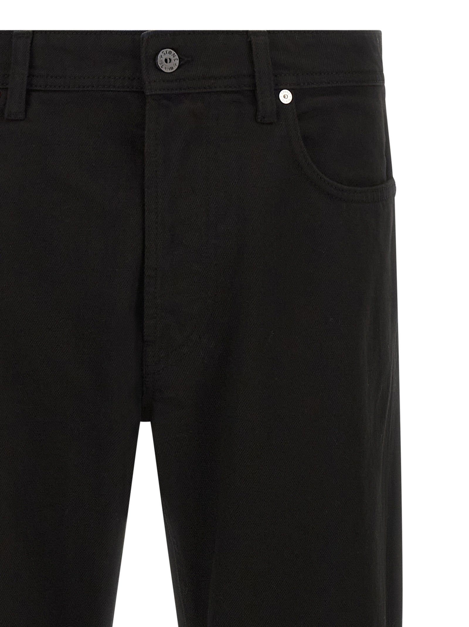 Stone Island Black Cotton Straight-Leg Men's Jeans