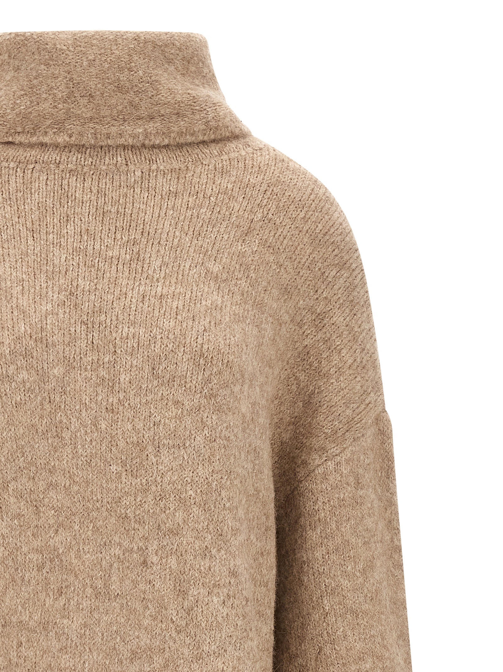 Entire Studios Beige Alpaca Leather Midi Women's Dress