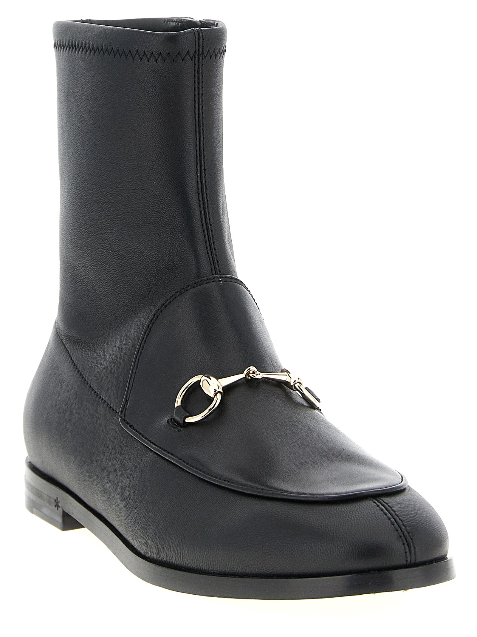 Gucci Black Lamb Leather Ankle Women's Boots