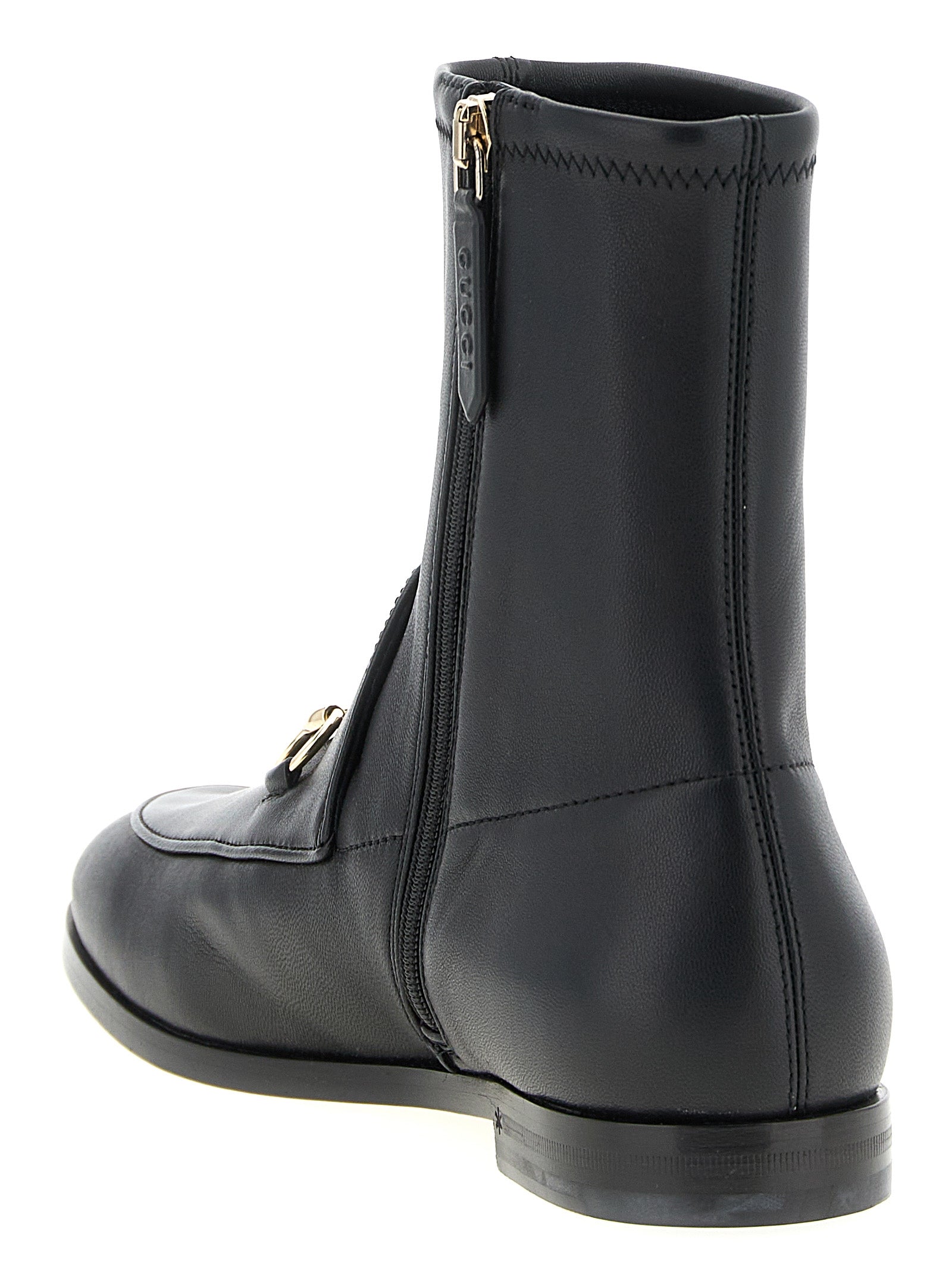 Gucci Black Lamb Leather Ankle Women's Boots