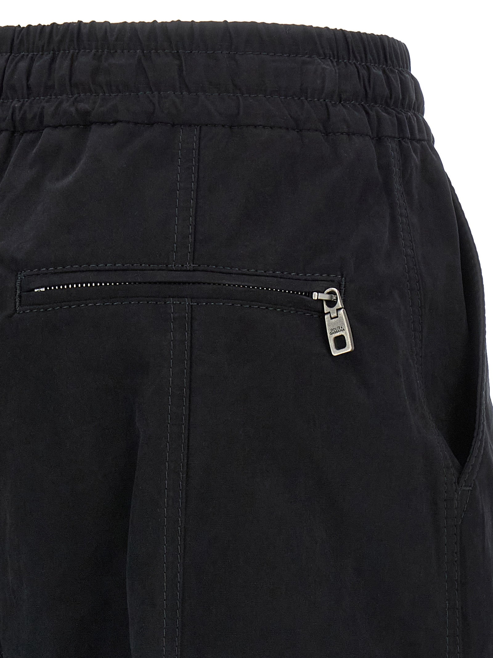 Dolce & Gabbana Black Cotton Cargo Women's Pants