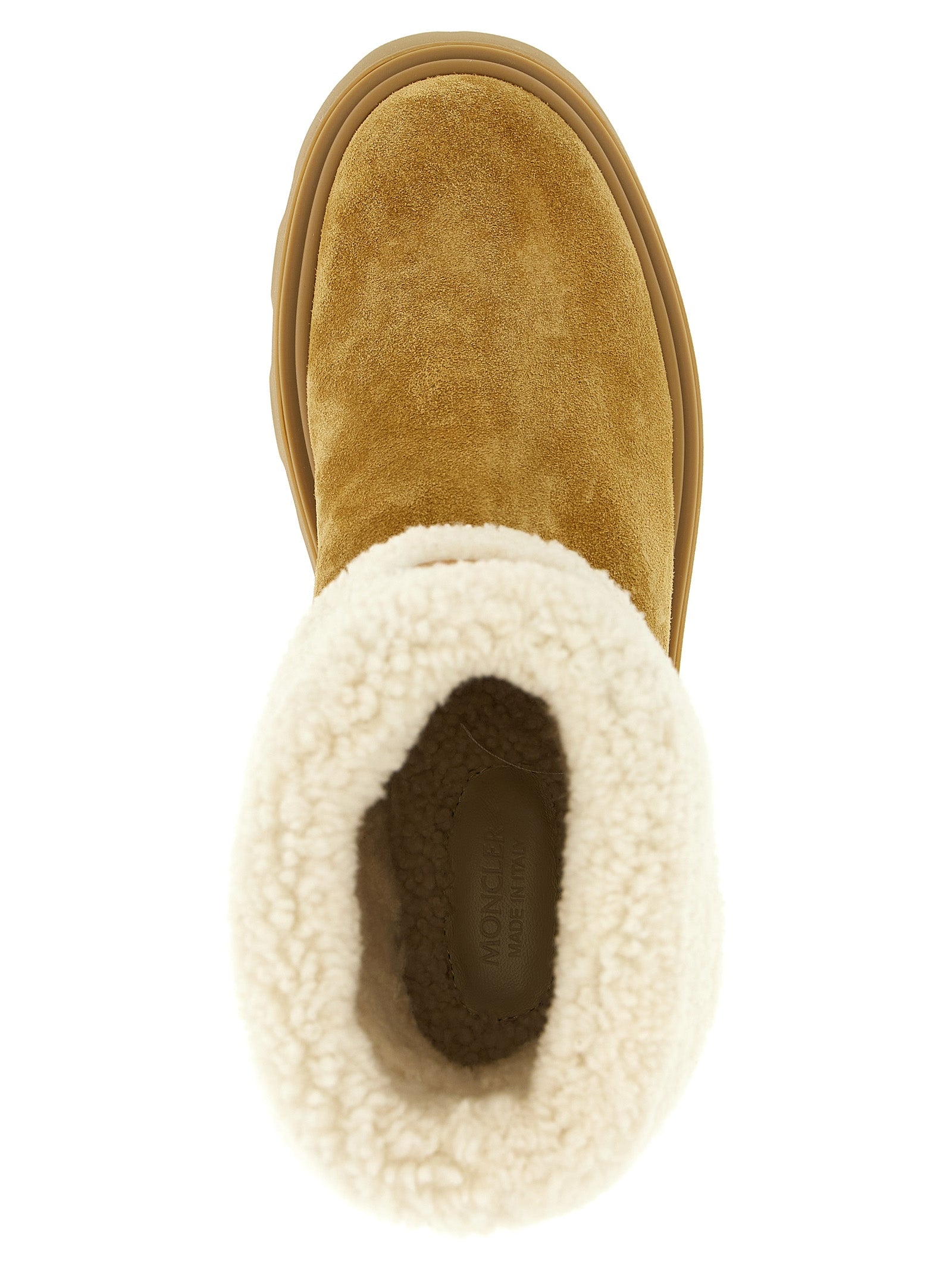 Moncler Beige Calfskin Ankle Women's Boots