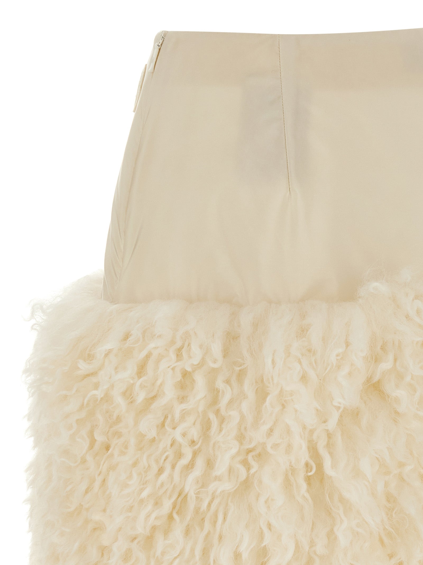 Moncler White Polyamide Long Women's Skirt