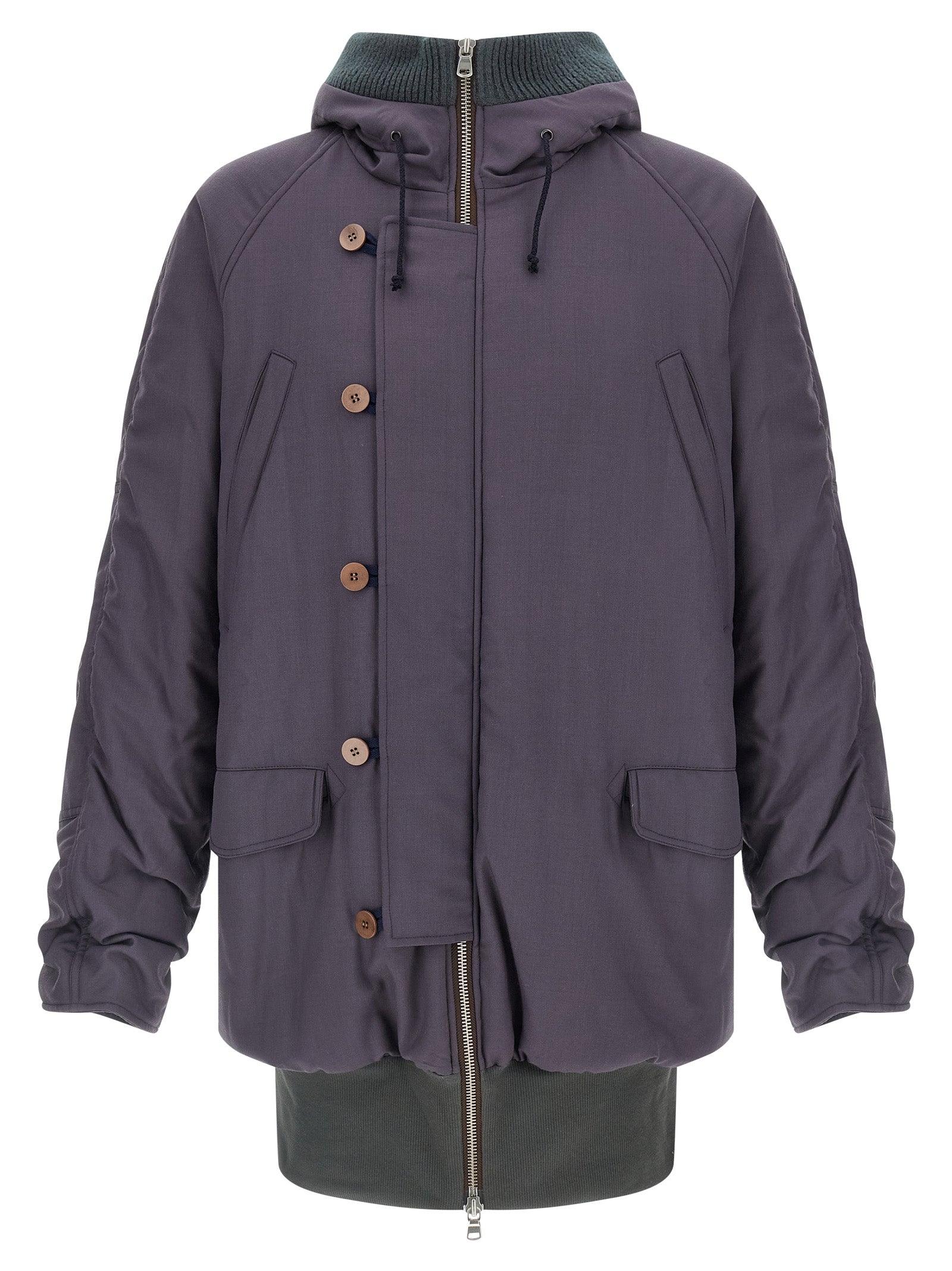 Magliano Purple Virgin Wool Men's Parka