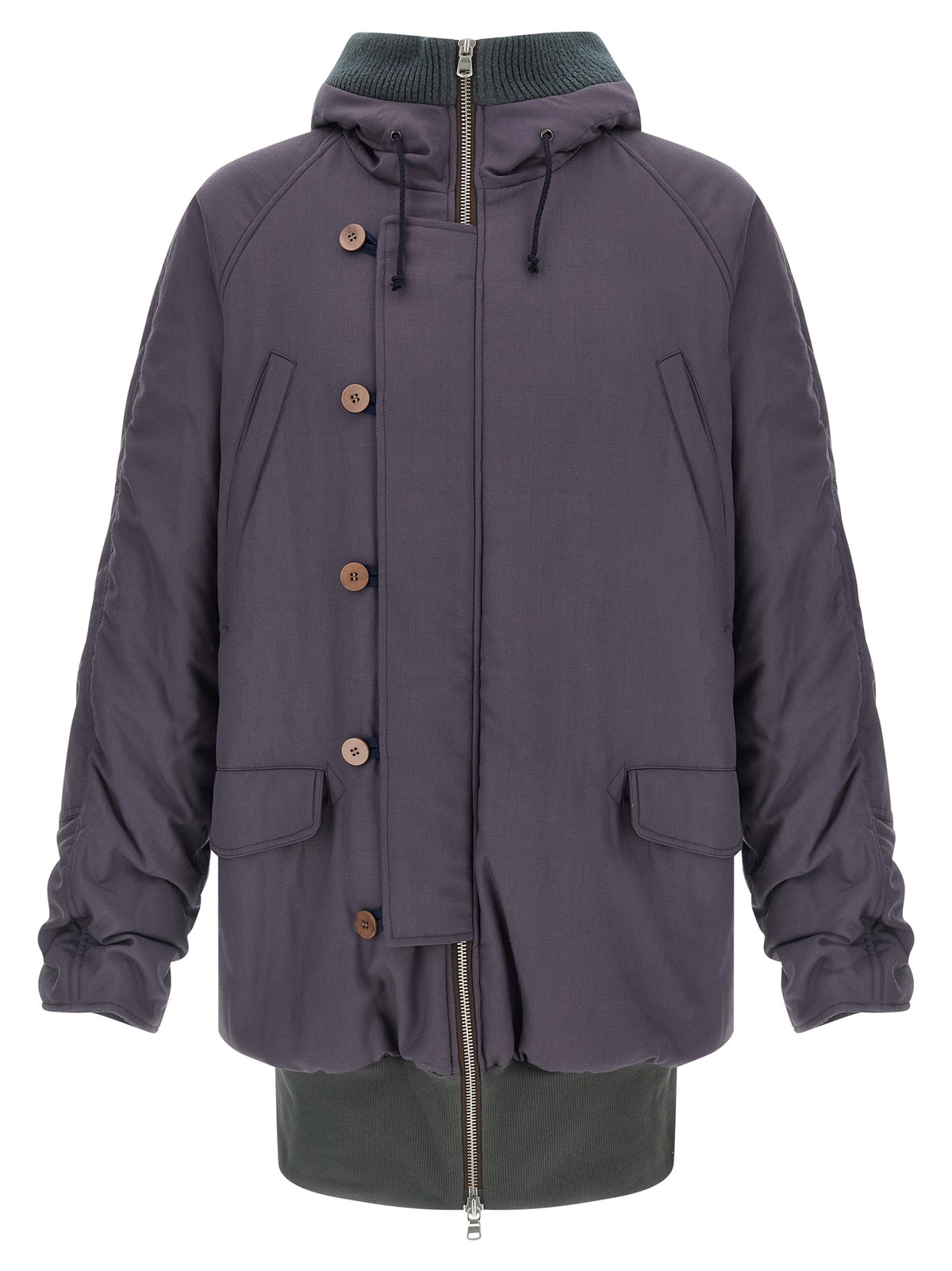 Magliano Purple Virgin Wool Men's Parka