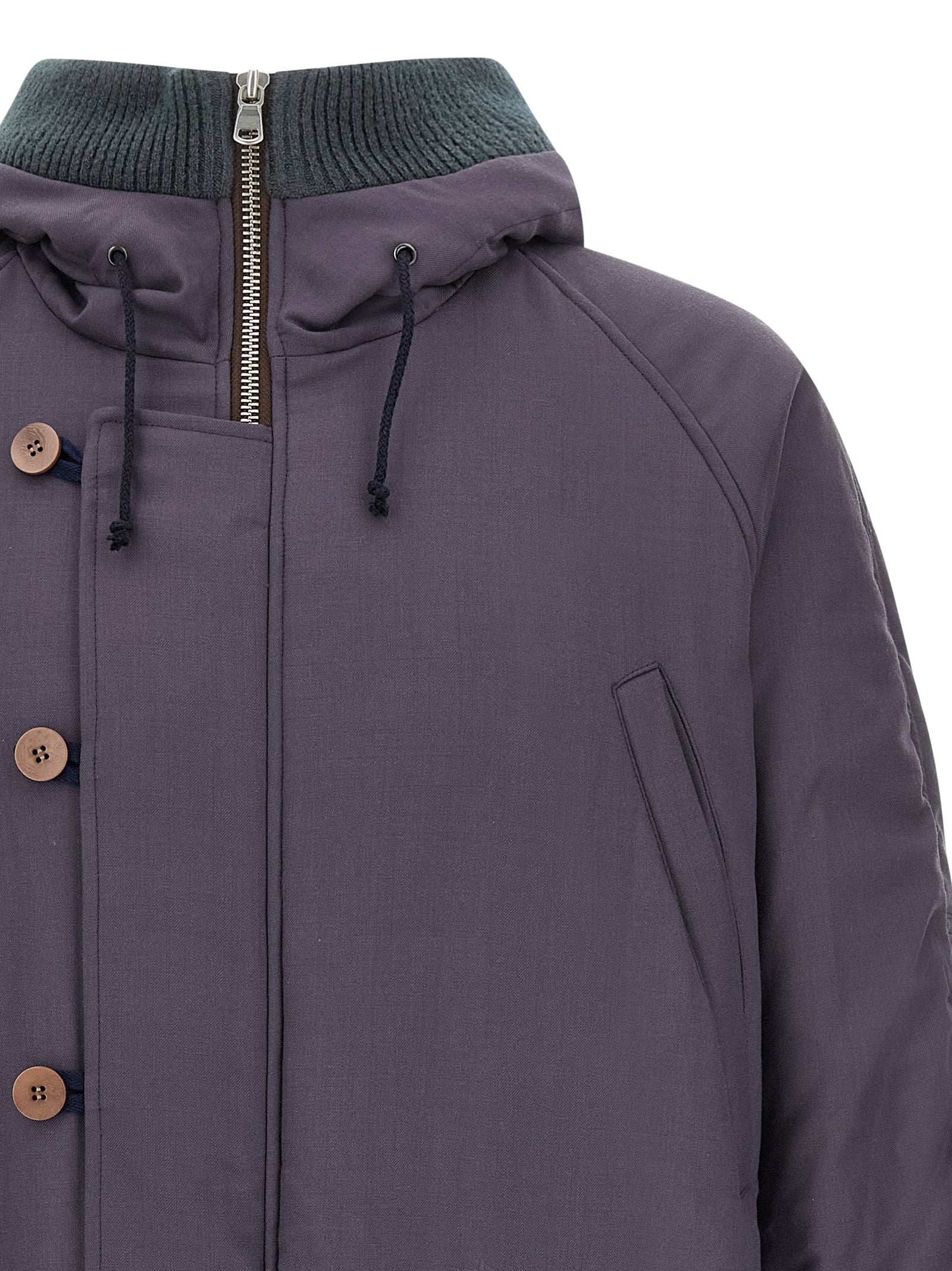 Magliano Purple Virgin Wool Men's Parka