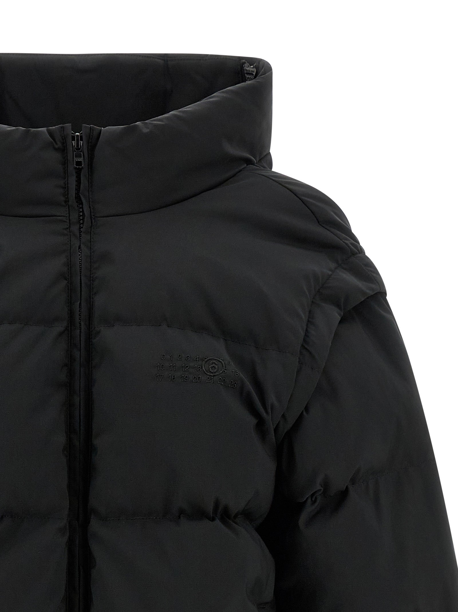 MM6 Maison Margiela Black Polyester Full-Length Women's Jacket