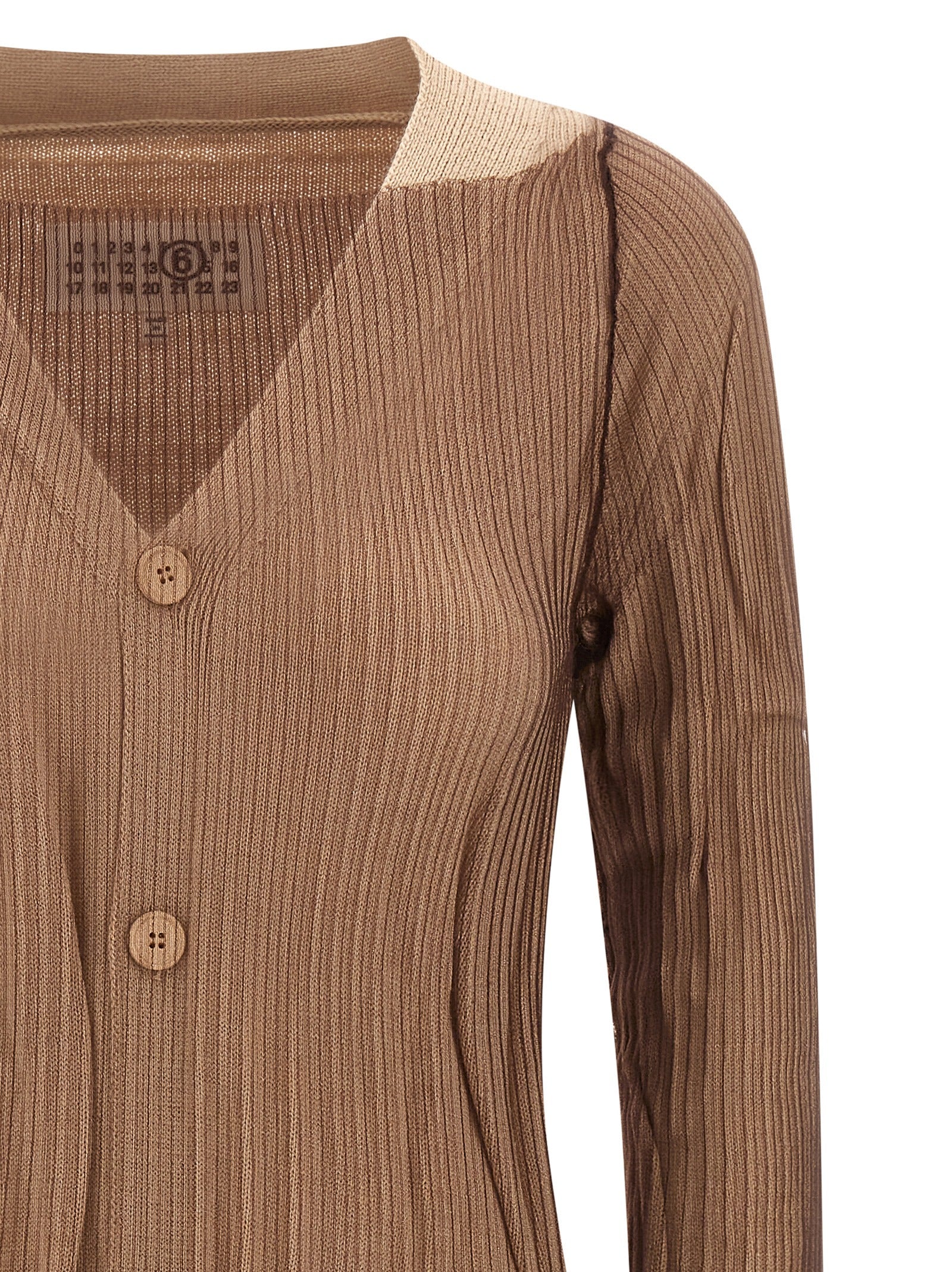 MM6 Maison Margiela Beige Polyamide Midi Women's Dress