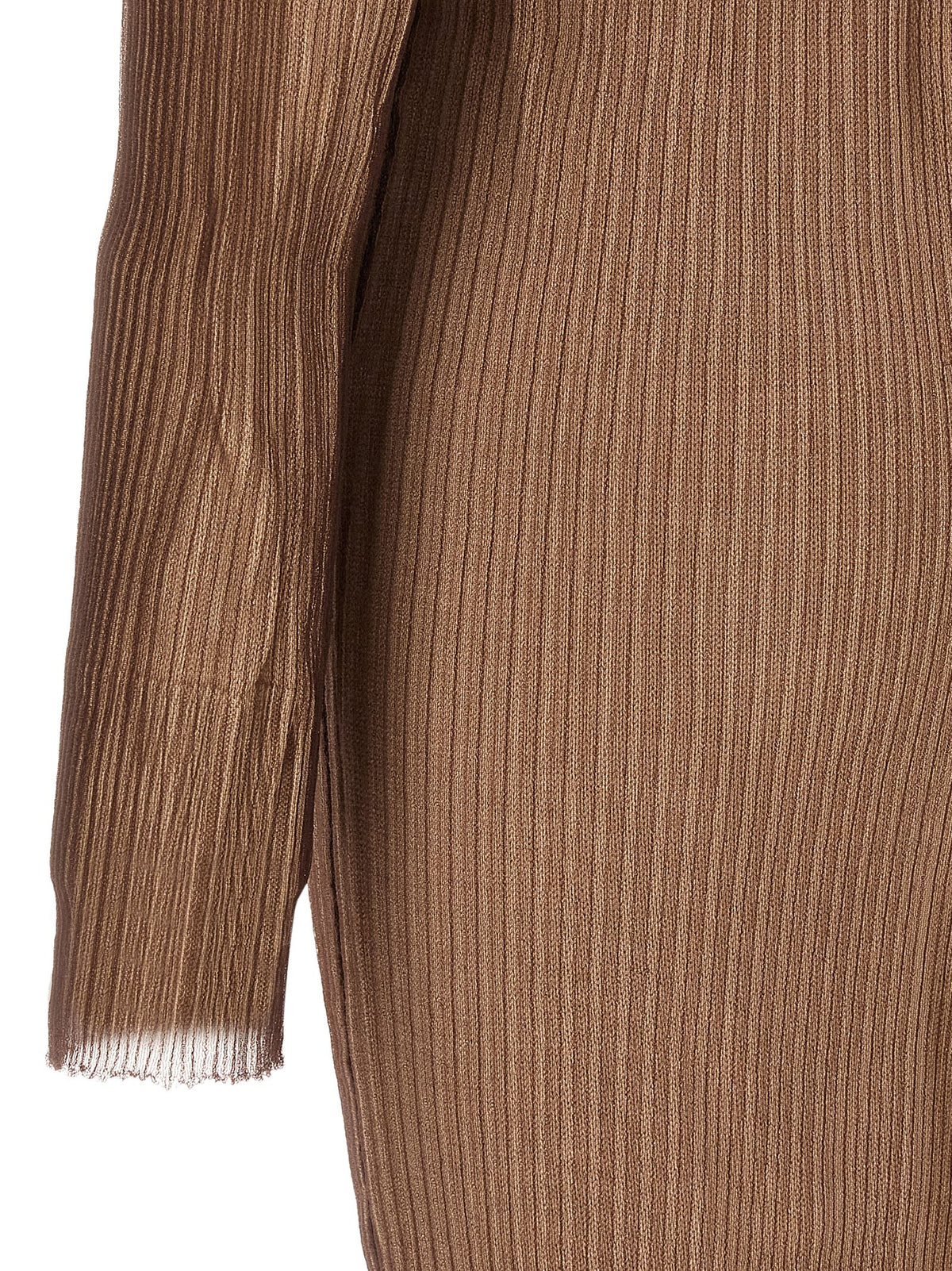 MM6 Maison Margiela Beige Polyamide Midi Women's Dress