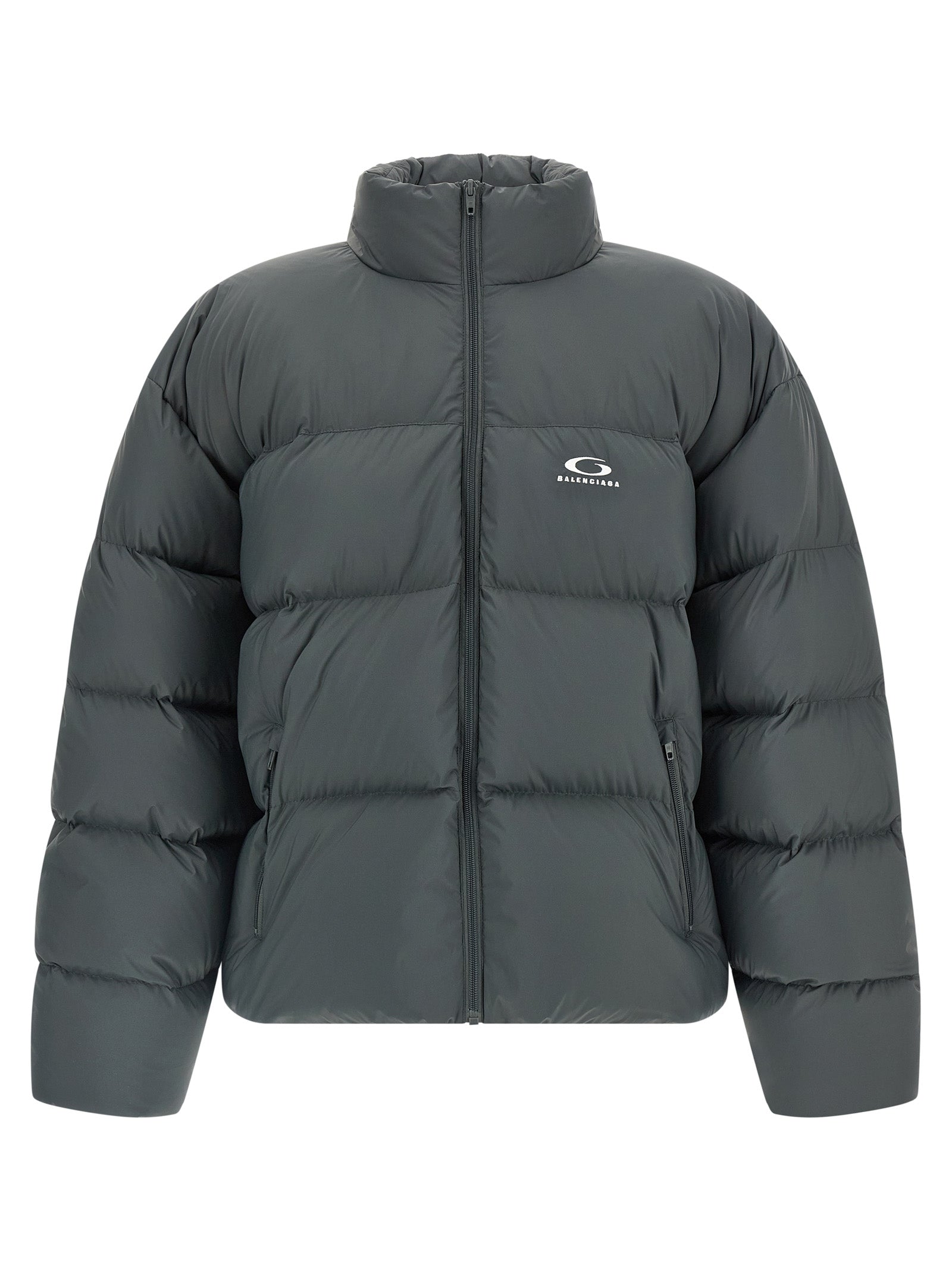 Balenciaga Gray Polyamide Full-Length Men's Jacket