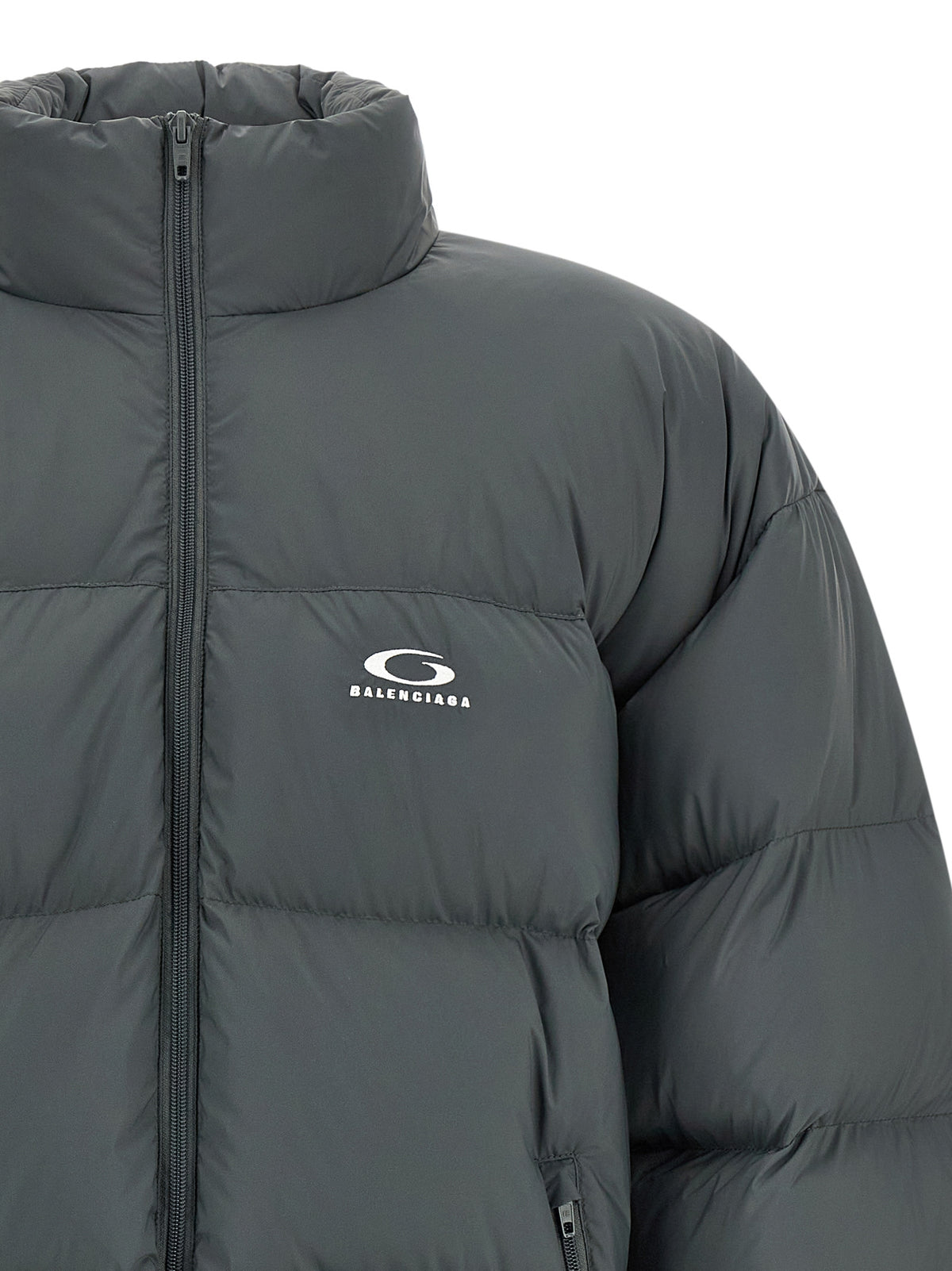 Balenciaga Gray Polyamide Full-Length Men's Jacket