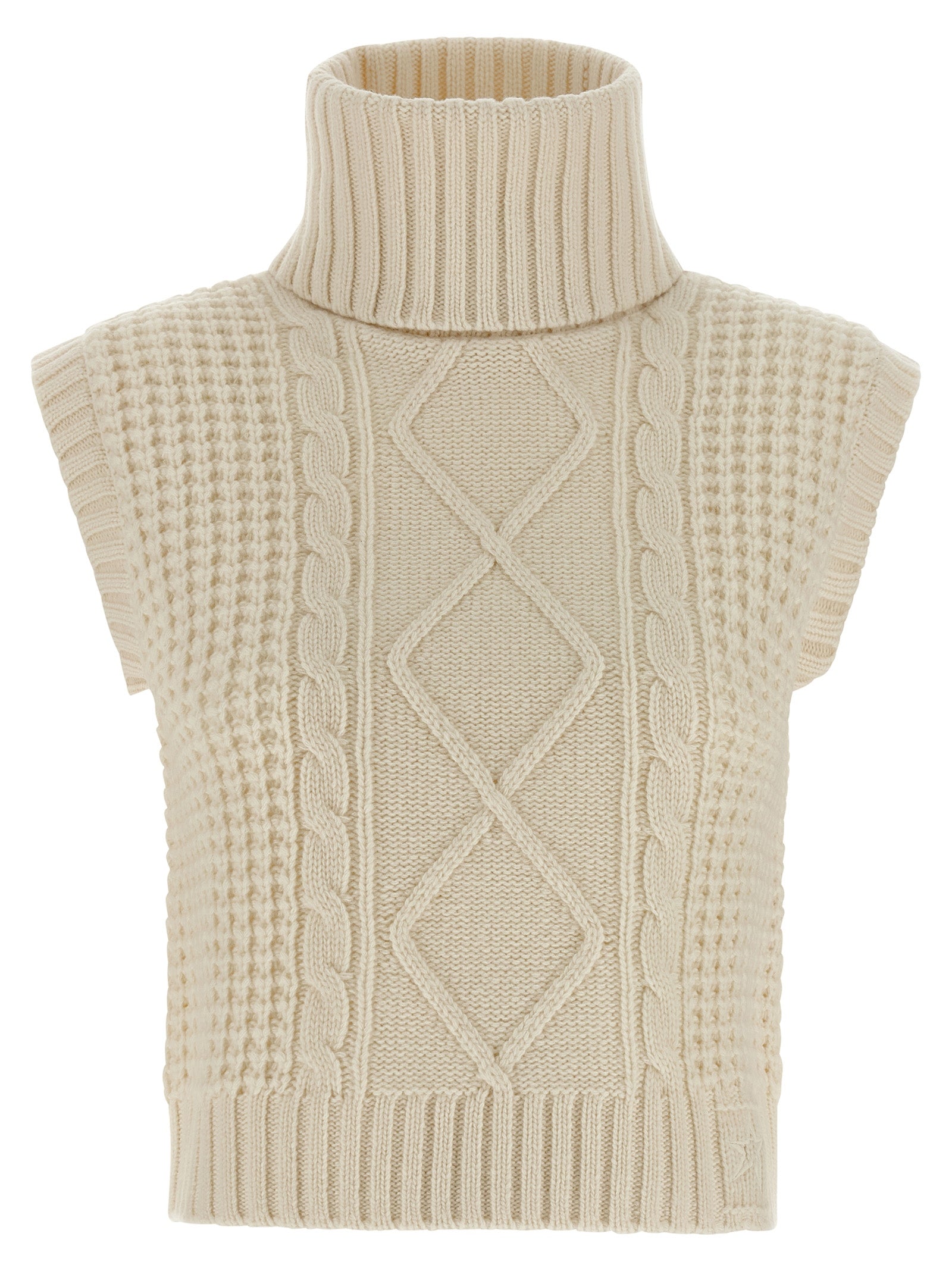 PERFECT MOMENT White Merino Wool Sleeveless Women's Jacket