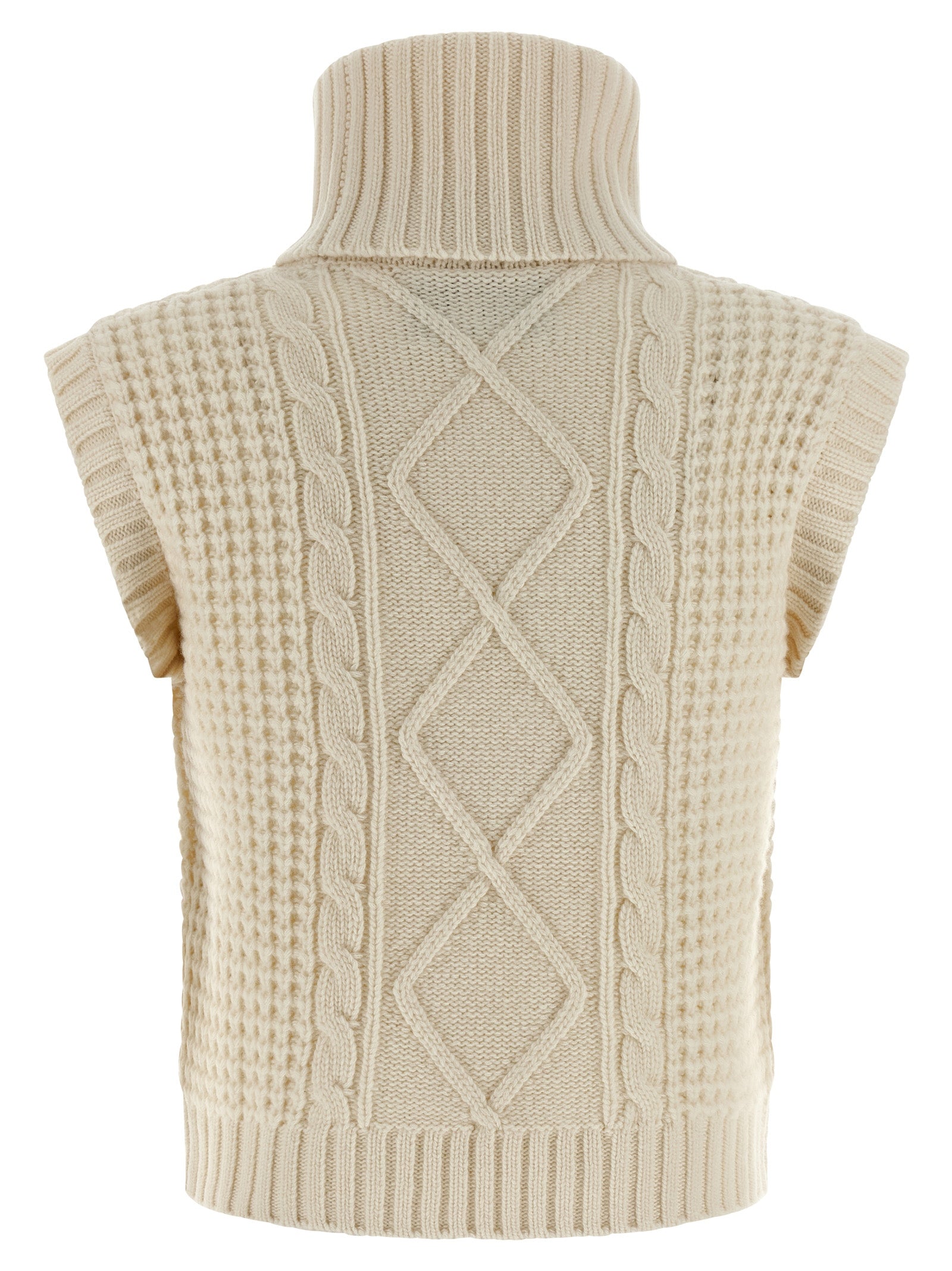 PERFECT MOMENT White Merino Wool Sleeveless Women's Jacket