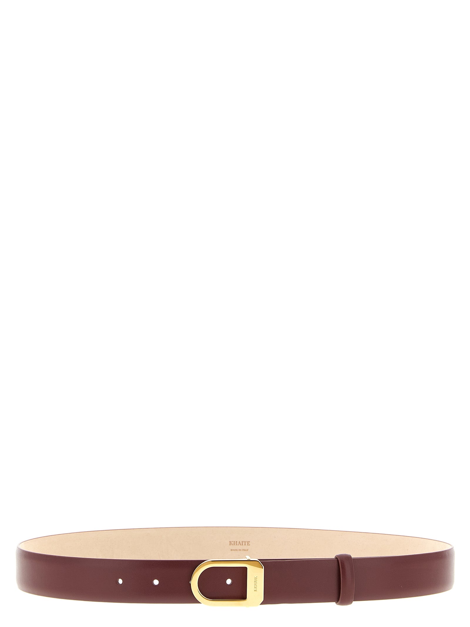 Khaite Bordeaux Calfskin Regular Women's Belt