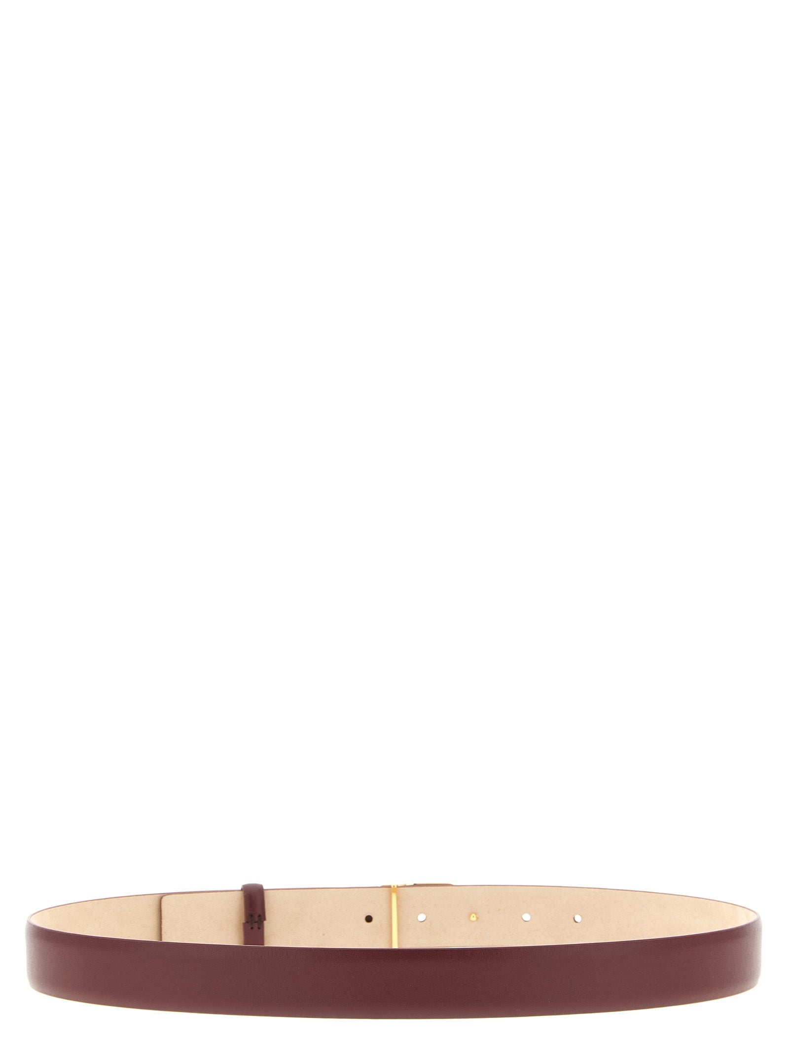 Khaite Bordeaux Calfskin Regular Women's Belt