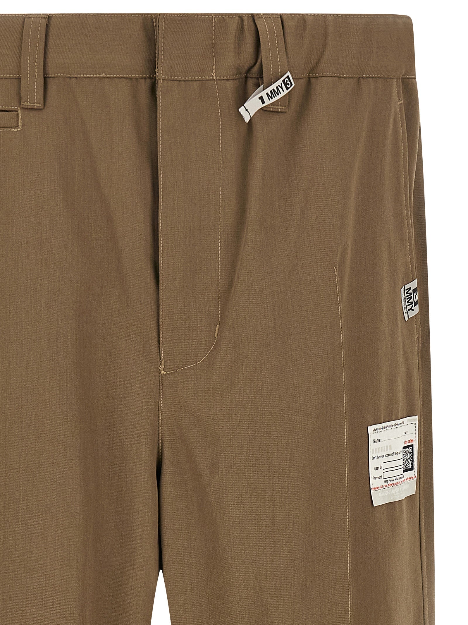 Maison Mihara Yasuhiro Bicolor Polyester Casual Men's Pants