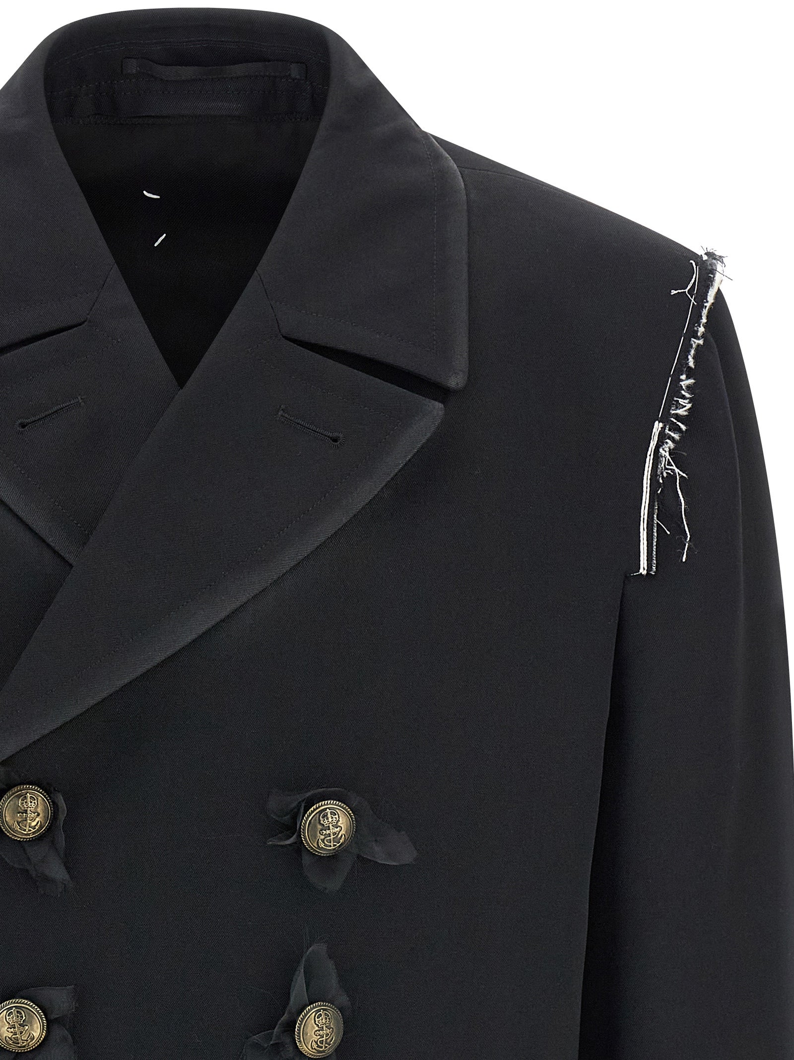 Maison Margiela Black Wool Men's Coat
