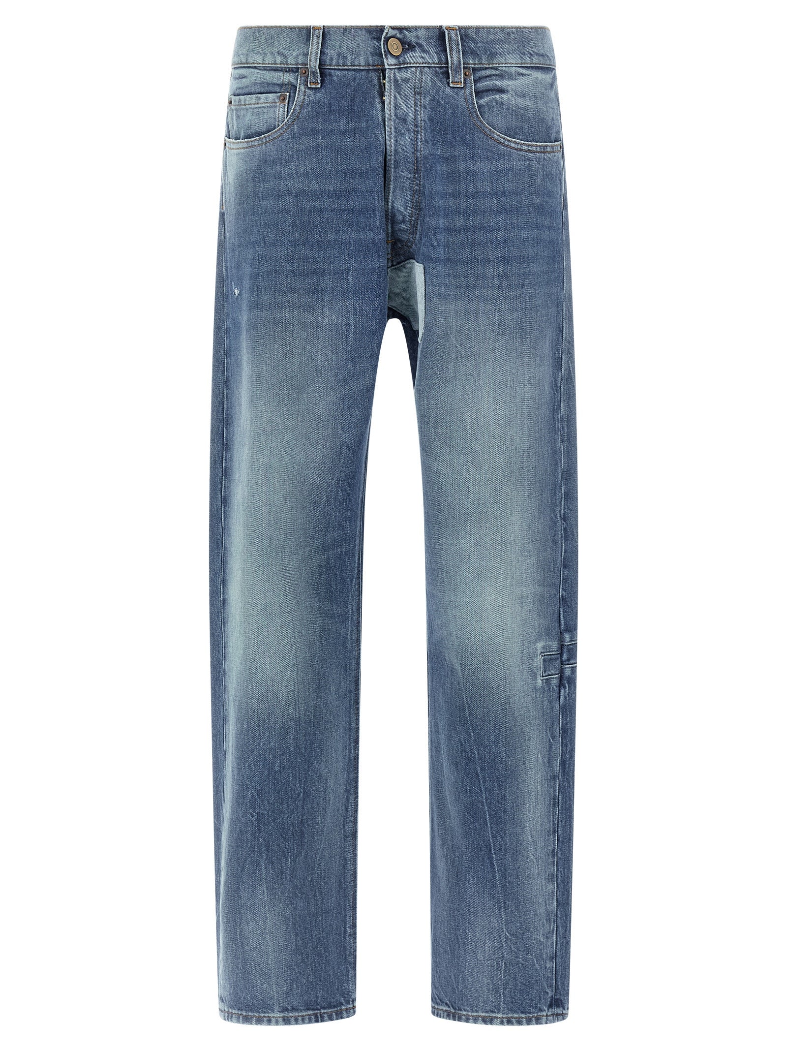 Maison Margiela Blue Cotton Straight-Leg Men's Jeans