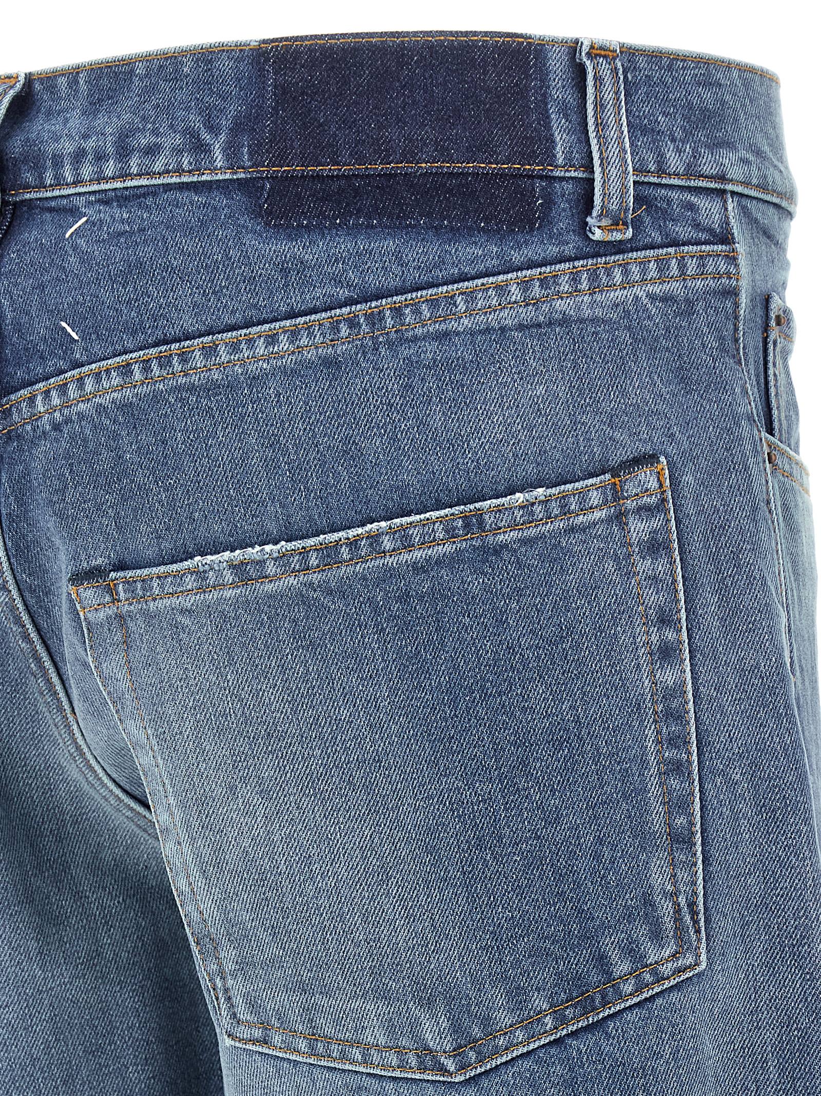 Maison Margiela Blue Cotton Straight-Leg Men's Jeans