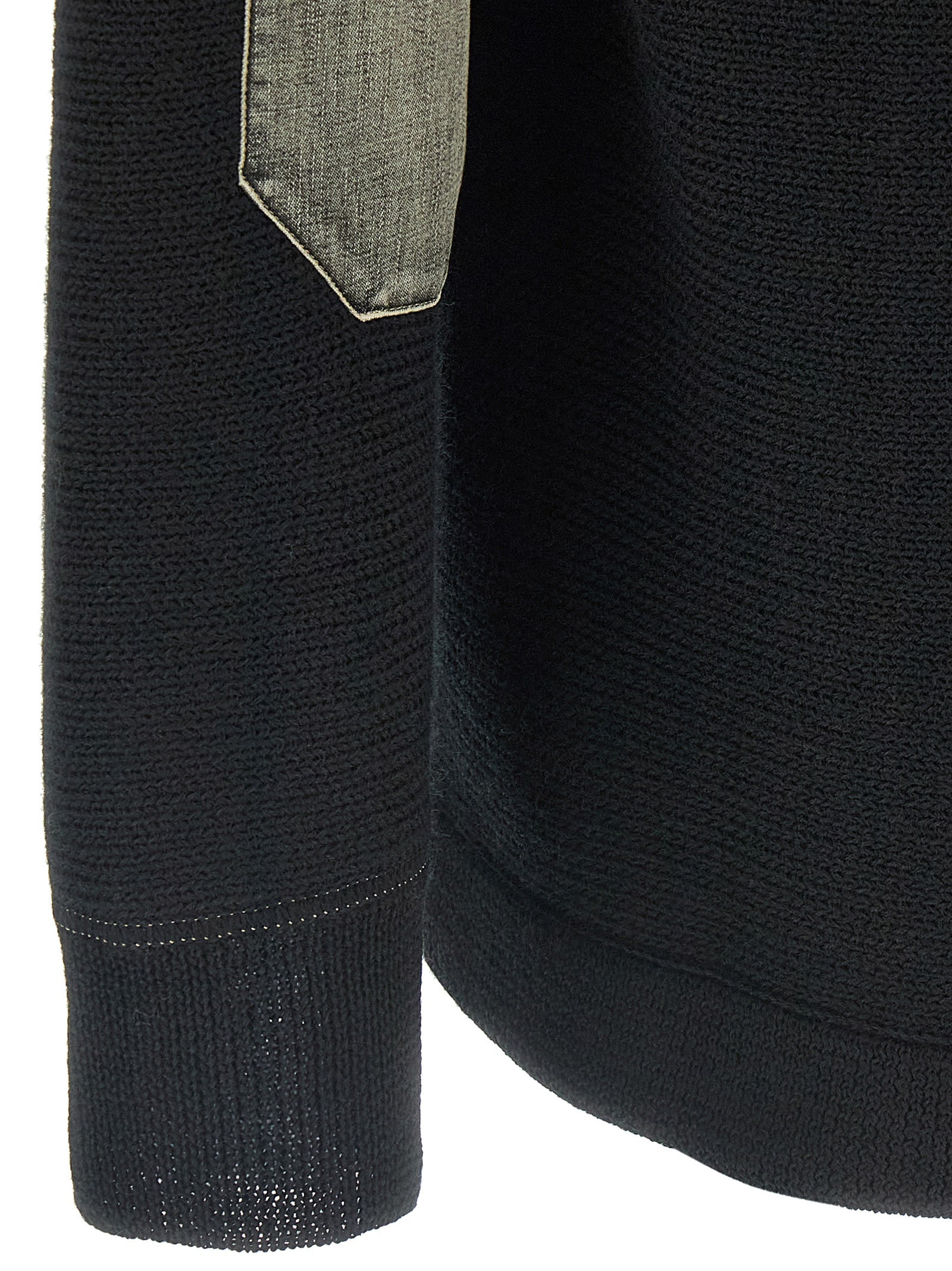 Maison Margiela Black Virgin Wool Men's Cardigan