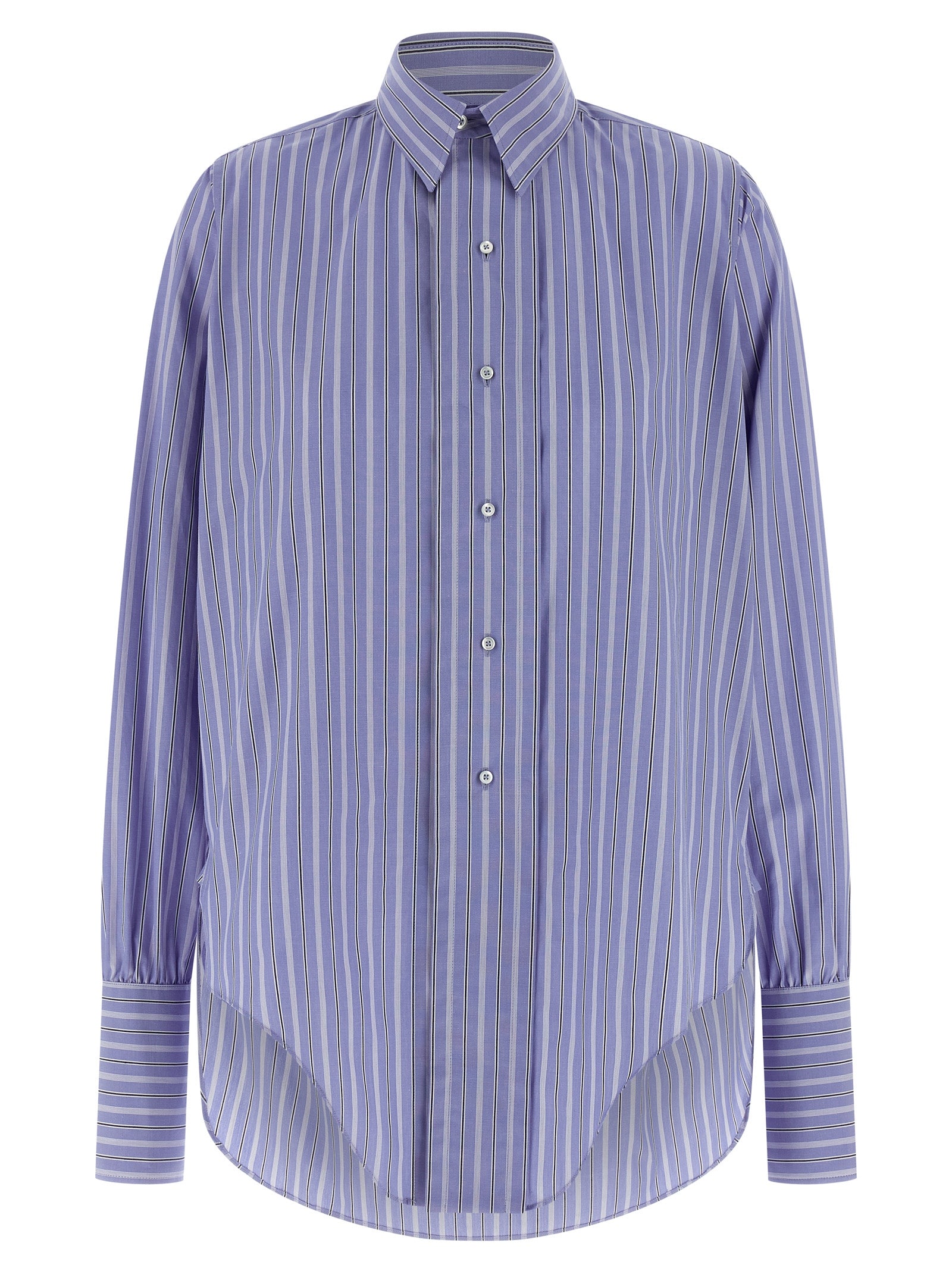 Maison Margiela Blue Cotton Women's Blouse